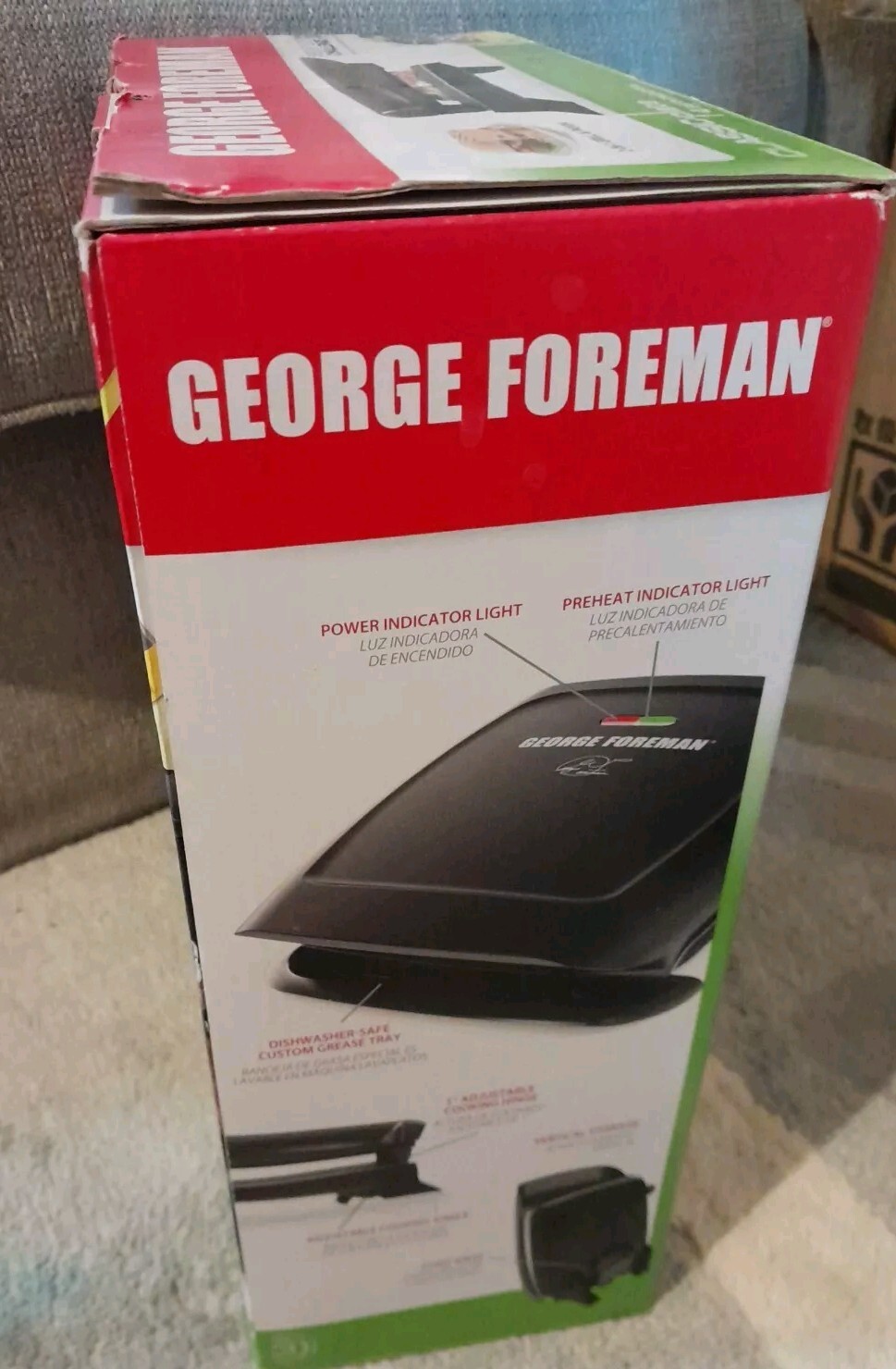 George Foreman 4-Serving Classic Plate Electric Indoor Grill and Panini Press