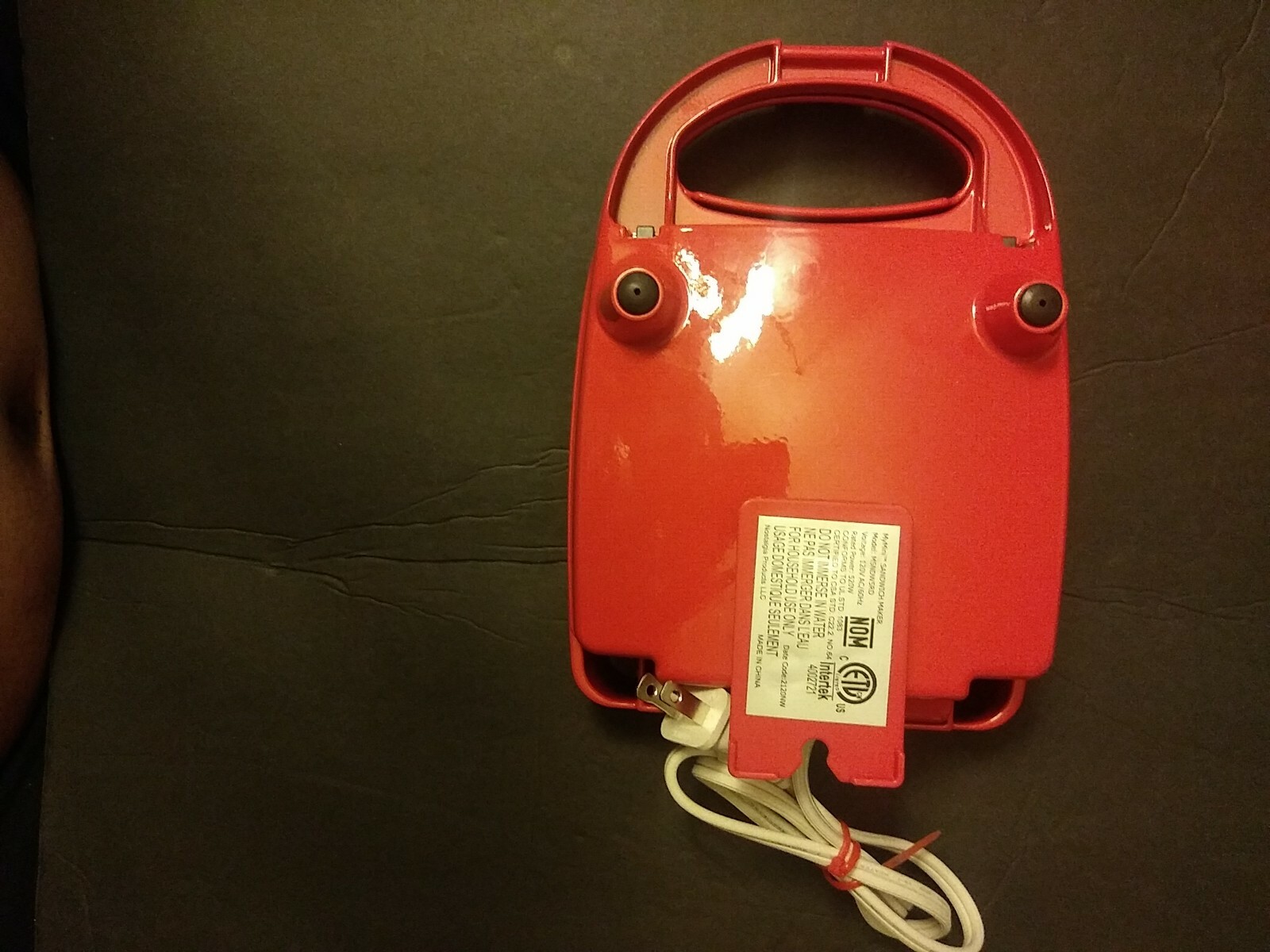 Nostalgia My mini Sandwich Maker, Red model # MSNDW5RD 120V AC/60HZ never used.