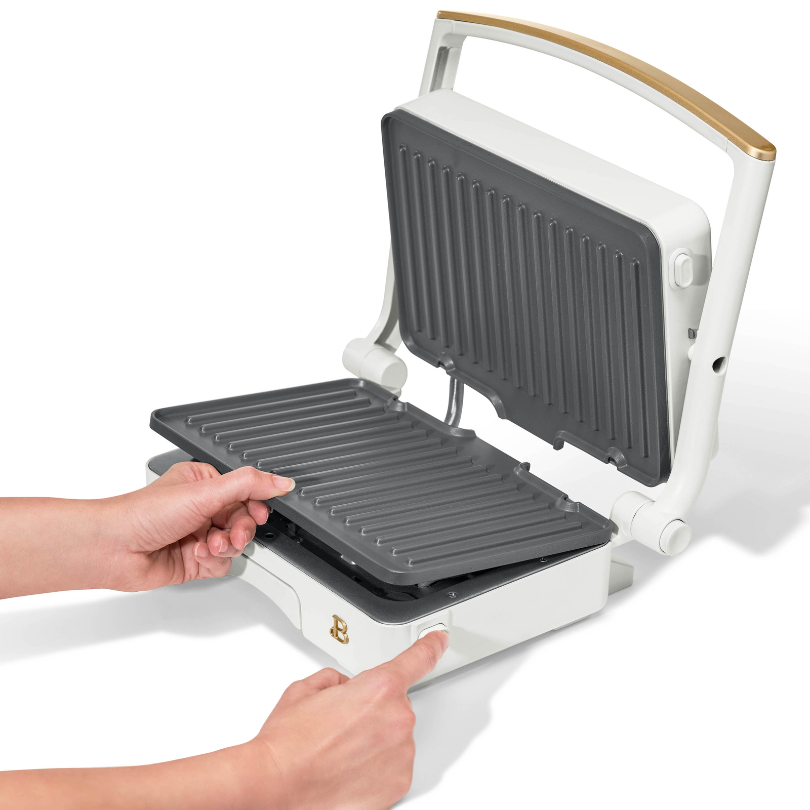 2-in-1 Panini Press & Grill, White Icing by Drew Barrymore