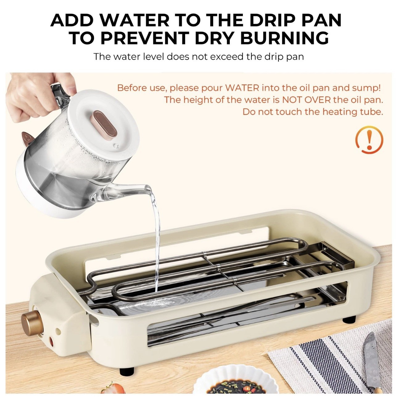 Electric Indoor Grill2 In 1 Indoor Grills For Kitchen With Grill Net & Nonstick