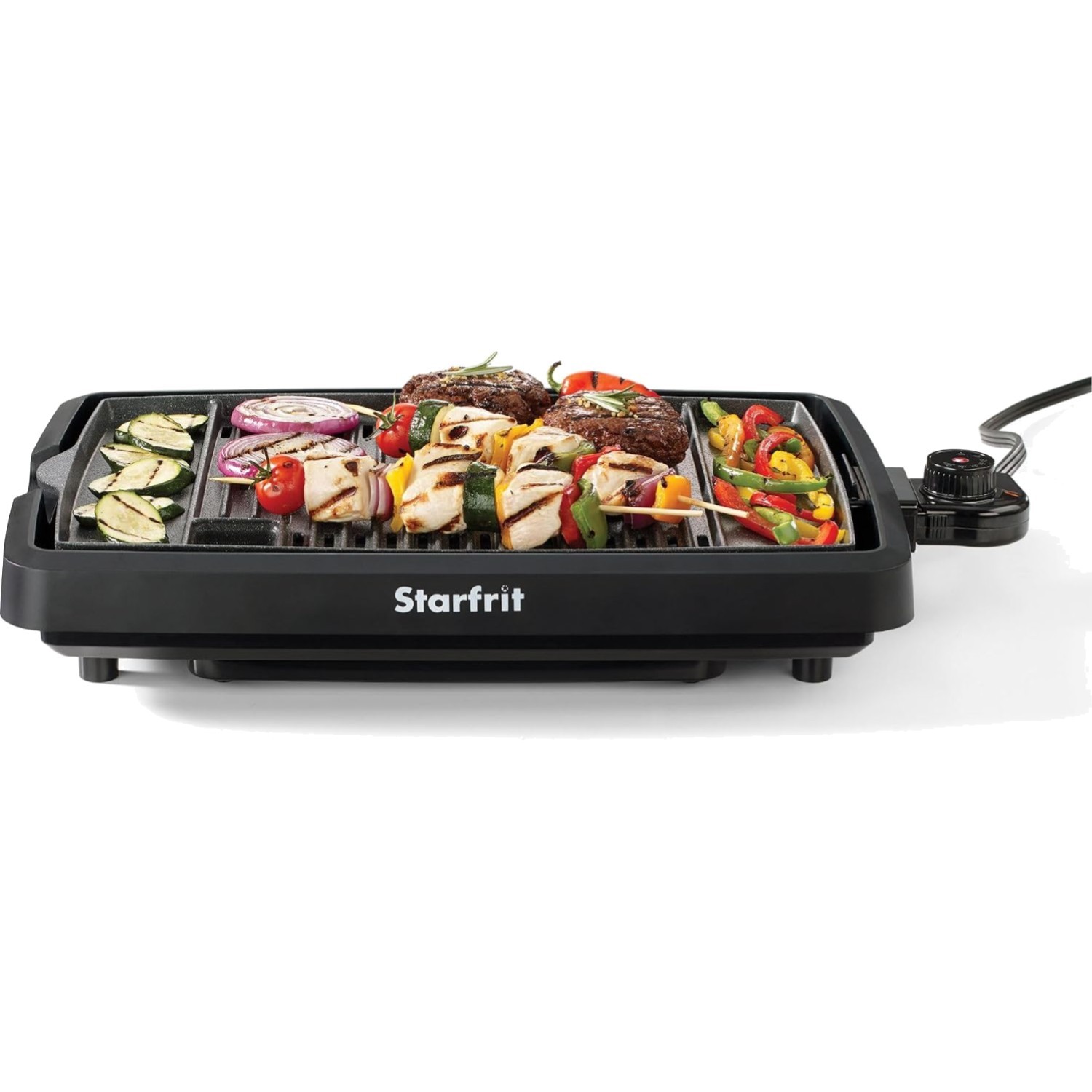 Elegant Smokeless Electric BBQ Grill – 1200W Fast Heating with Removable Tray