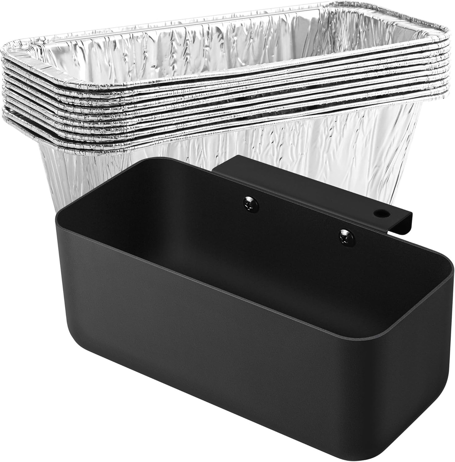 Griddle Grease Catcher for Blackstone Grill with 10 Liners Aluminum Drip Pan for