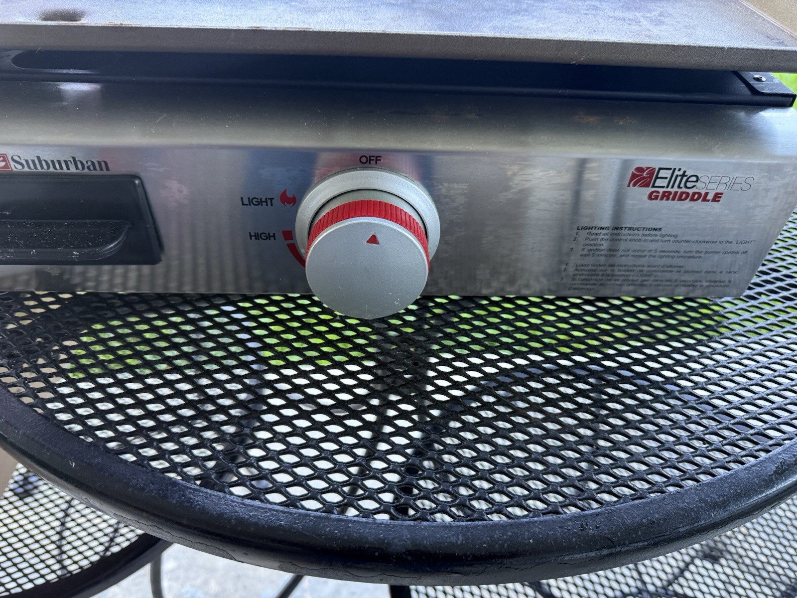 Suburban Elite Series Gas Griddle 11,000 BTU Portable Brushed Metal