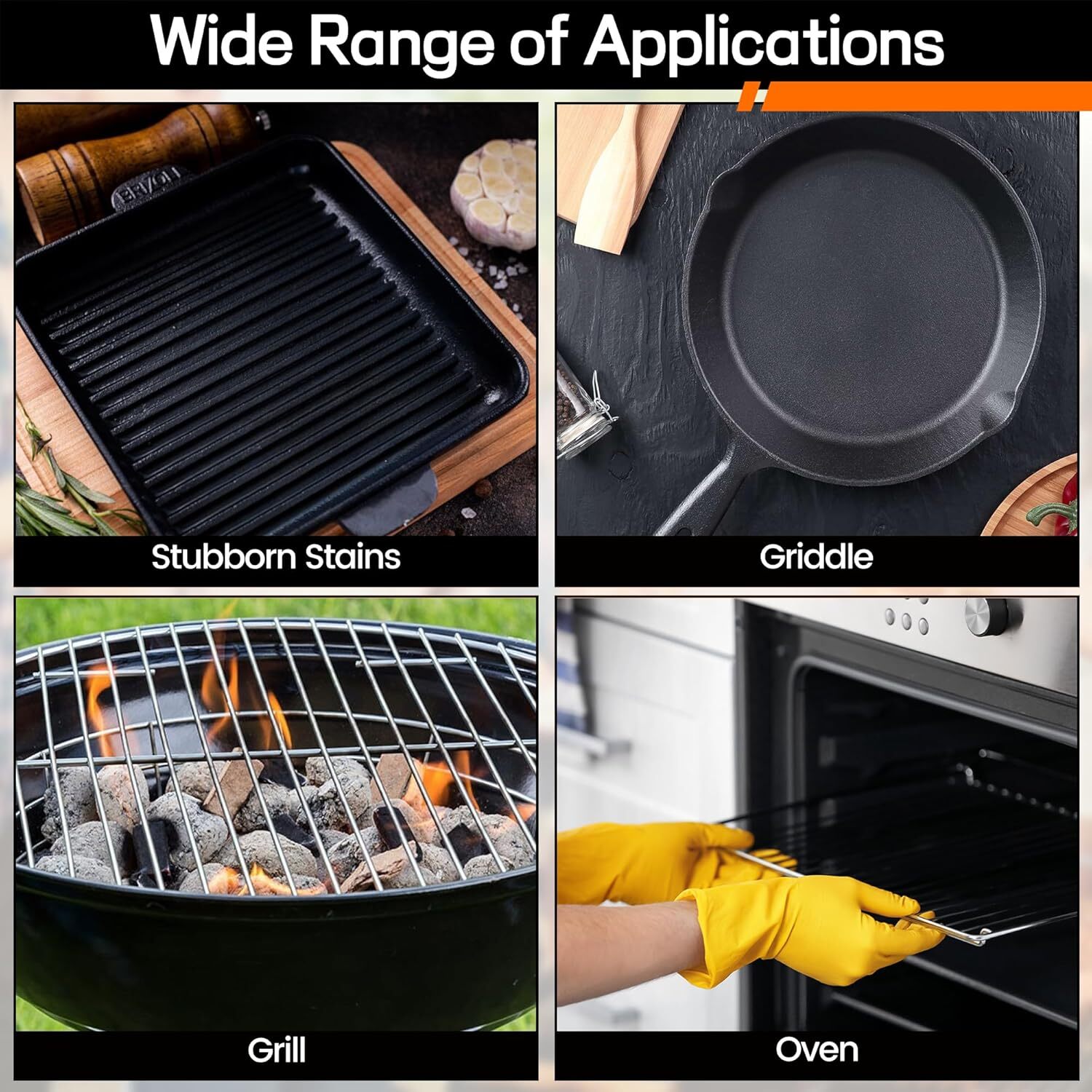 Heavy Duty Grill Cleaner, Cleaning Bricks with Handle/Grill…