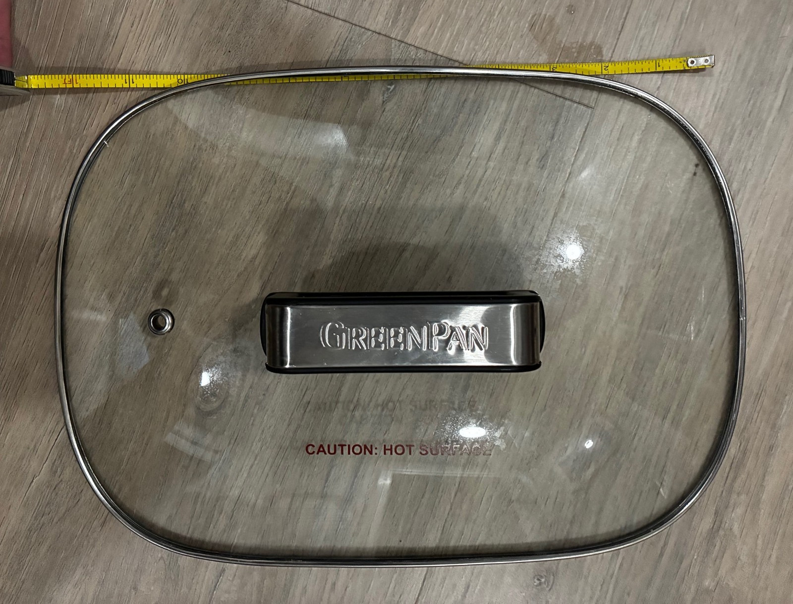 GreenPan rectangular tempered glass lid