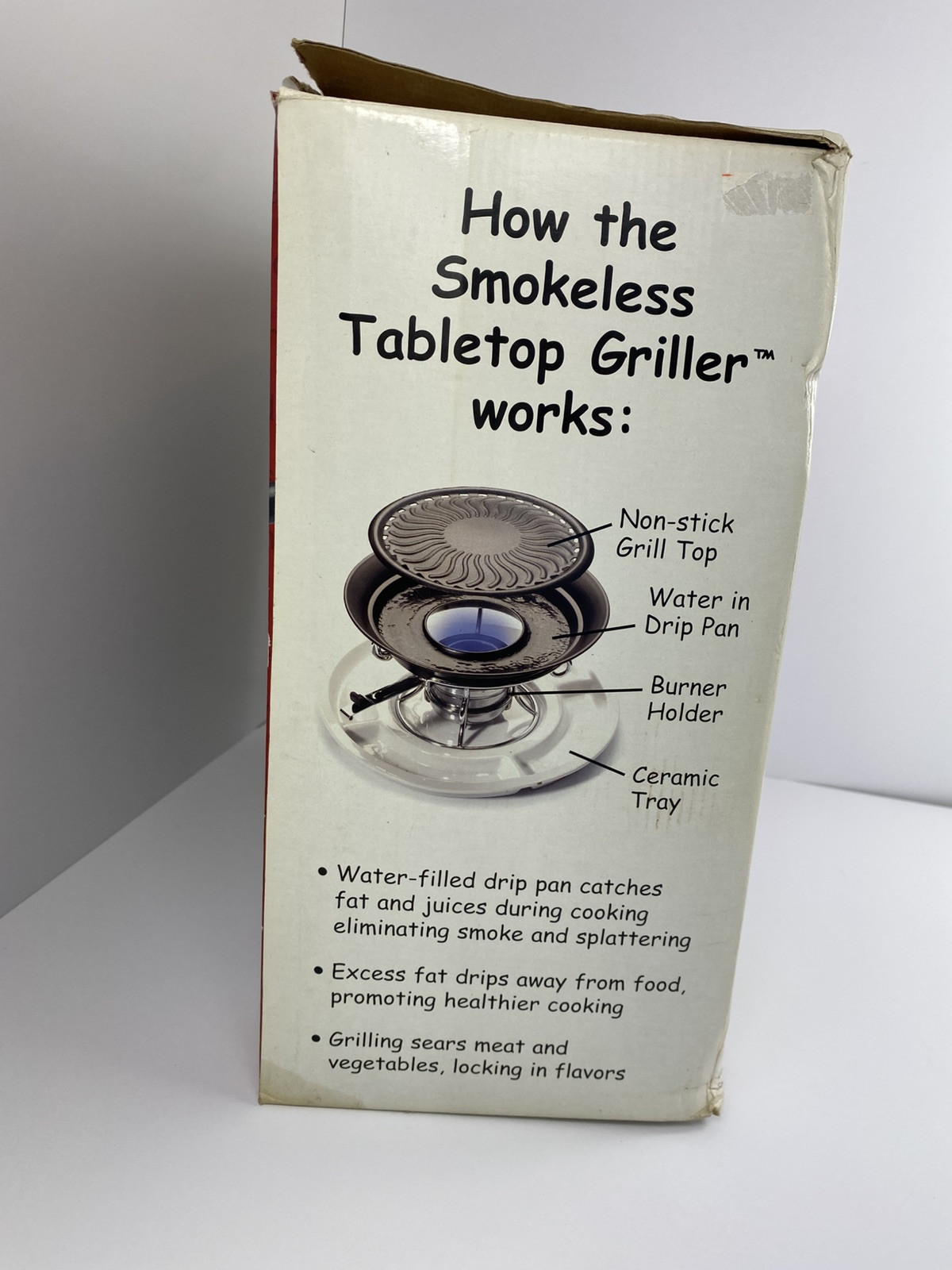 Grill Countertop Portable Smokeless Tabletop Griller 3-in-1 Indoor Outdoor New