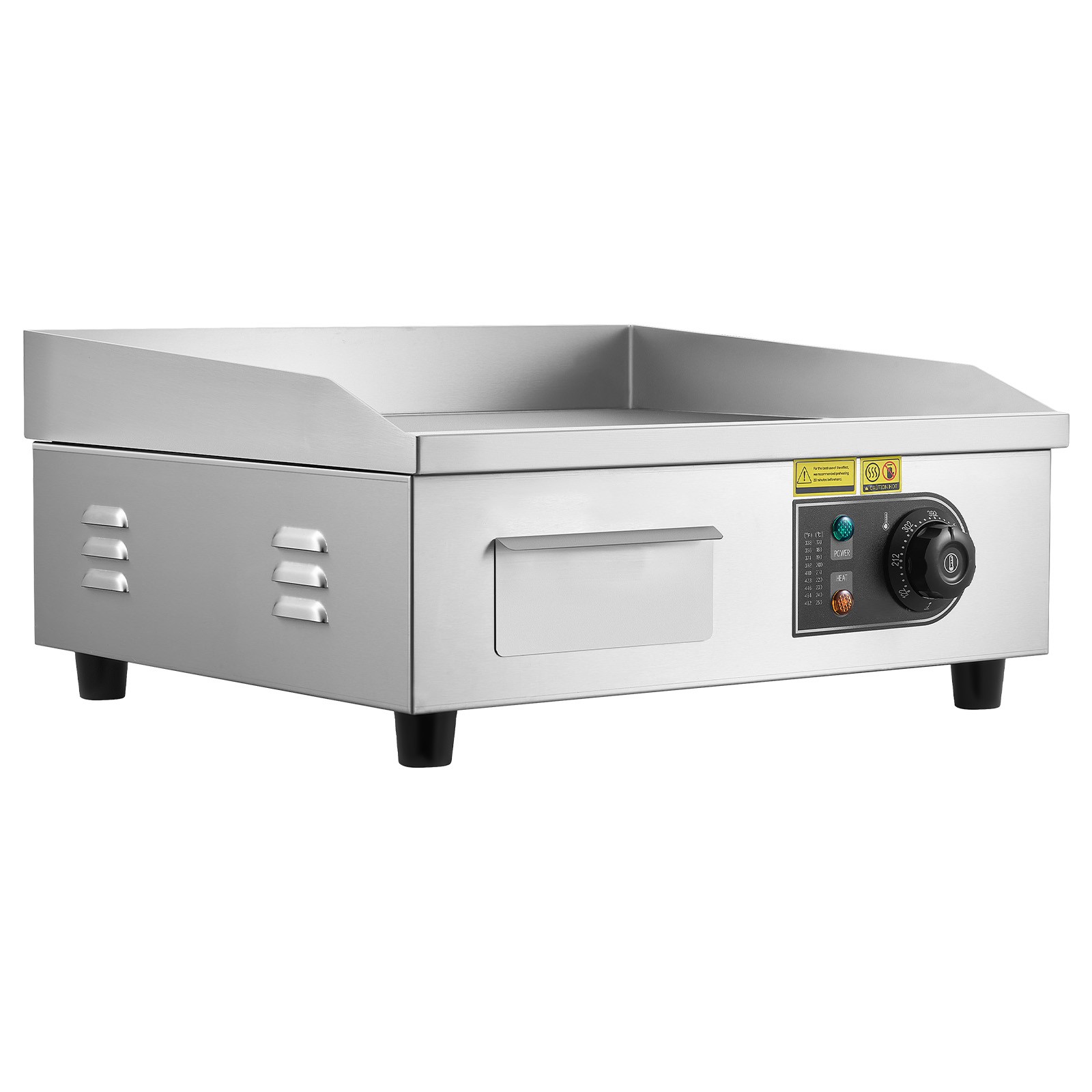 Uimoso Commercial Electric Griddle Countertop Flat Top Grill 17.72 x 11.81 inch