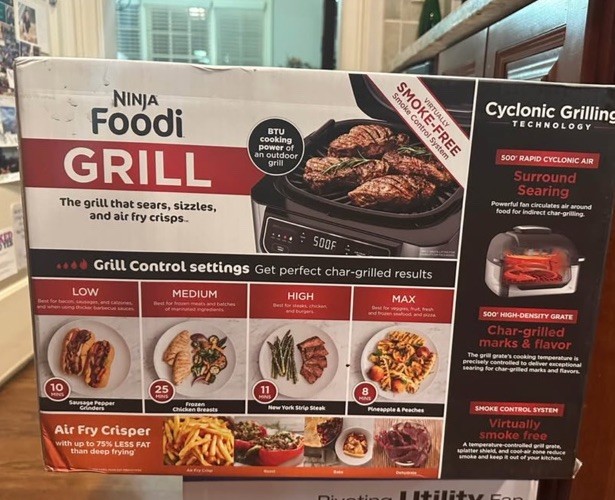 Ninja Foodi Grill Smoke-Free Cyclonic Grilling Air Fry Indoor Electric Grill