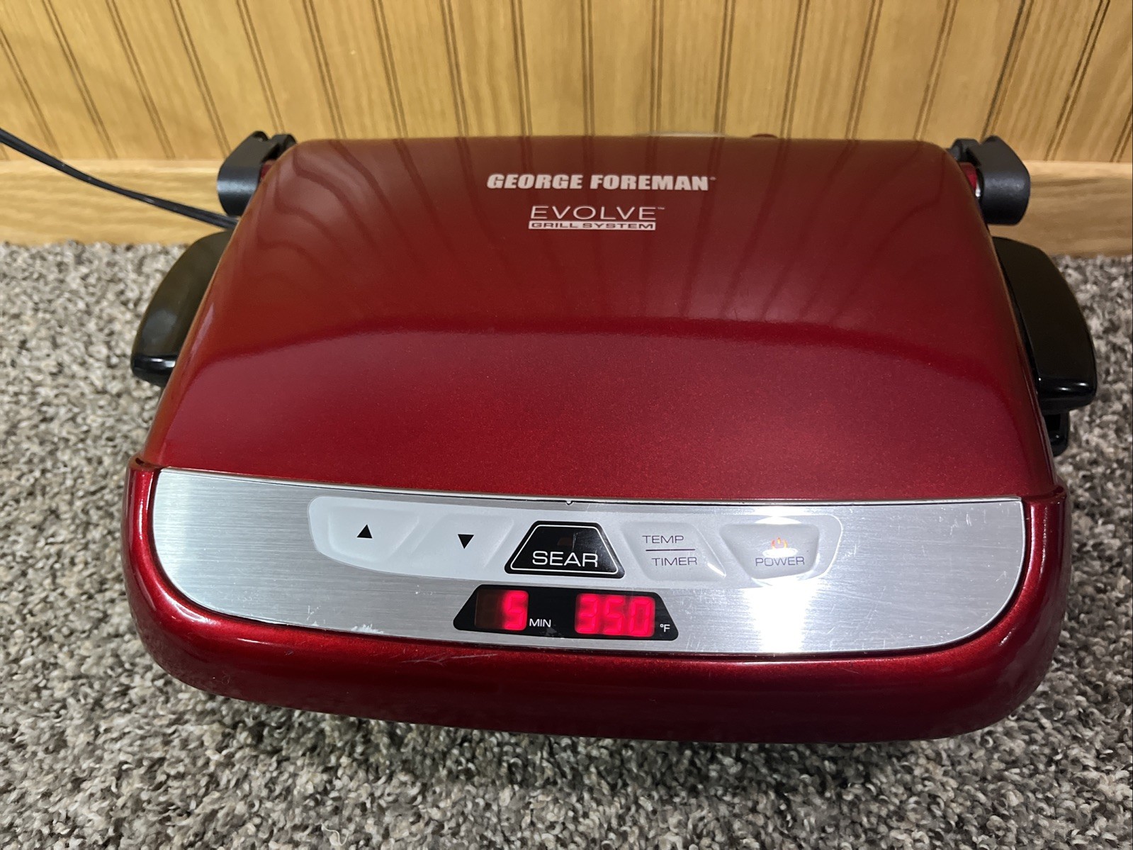 George Foreman Evolve Grill System GRP4842R Red Digital Sear Grill Tested…