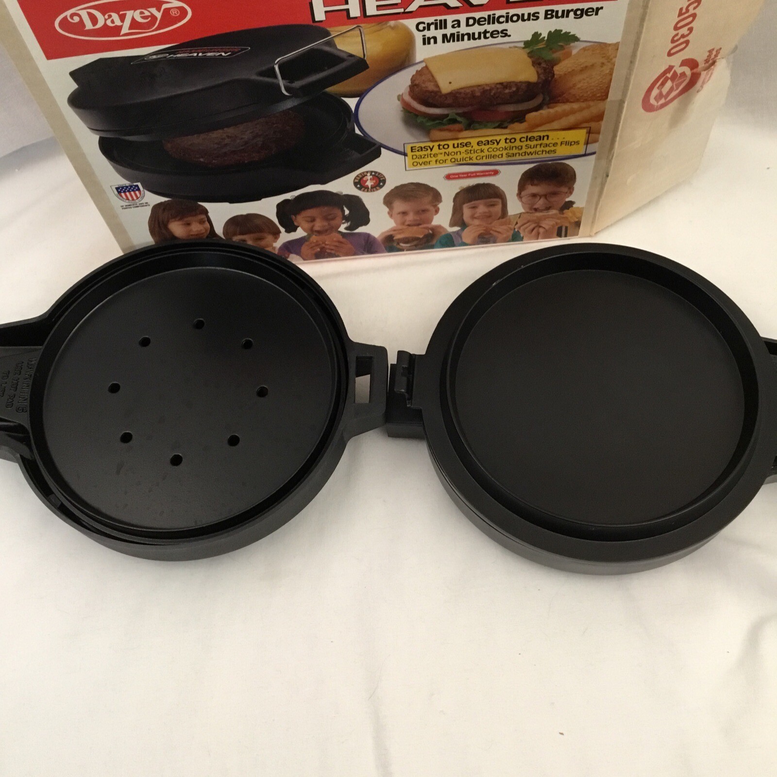 Vintage Dazey Hamburger Heaven Indoor Grill, With Box And Instructions, NICE!
