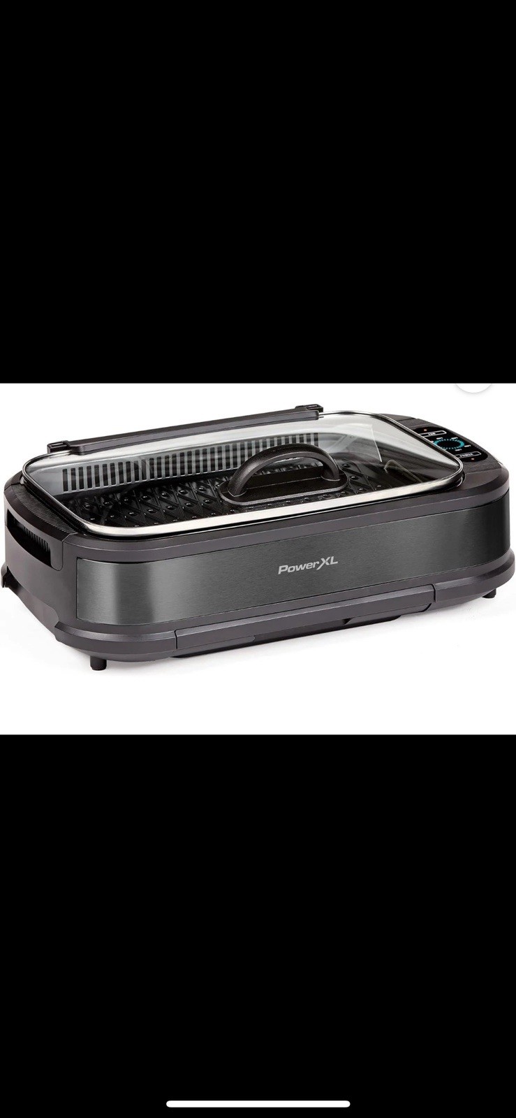 Power XL PG-1500FDR 1500W Smokeless Grill Plus – Black/Silver (PXLSGS)
