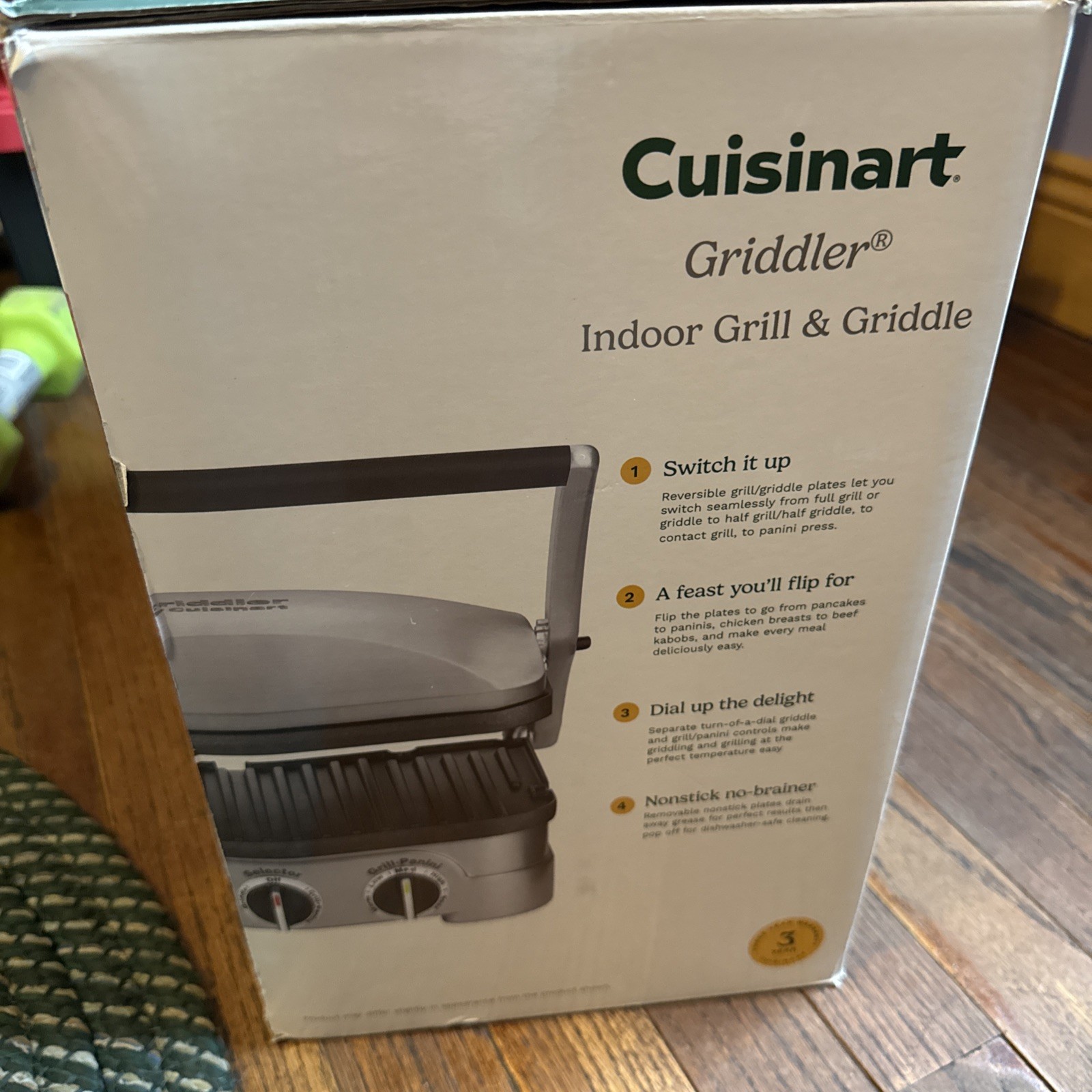 Cuisinart Griddler GR-4NNAS Indoor Grill & Griddle Silver Stainless Steel