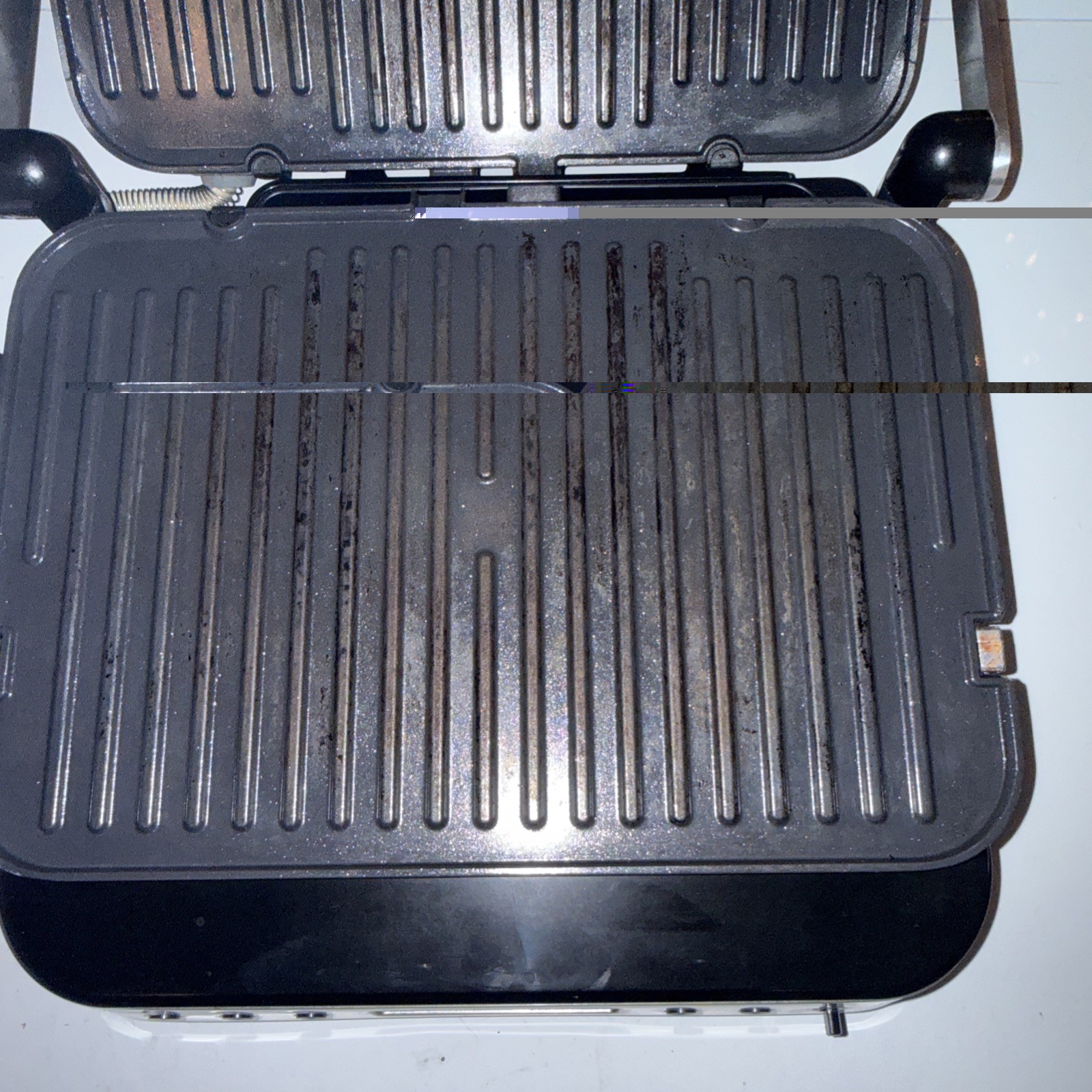 GreenPan Electric Indoor Stainless Steel 6-in-1 Contact Grill & Griddle CC006410