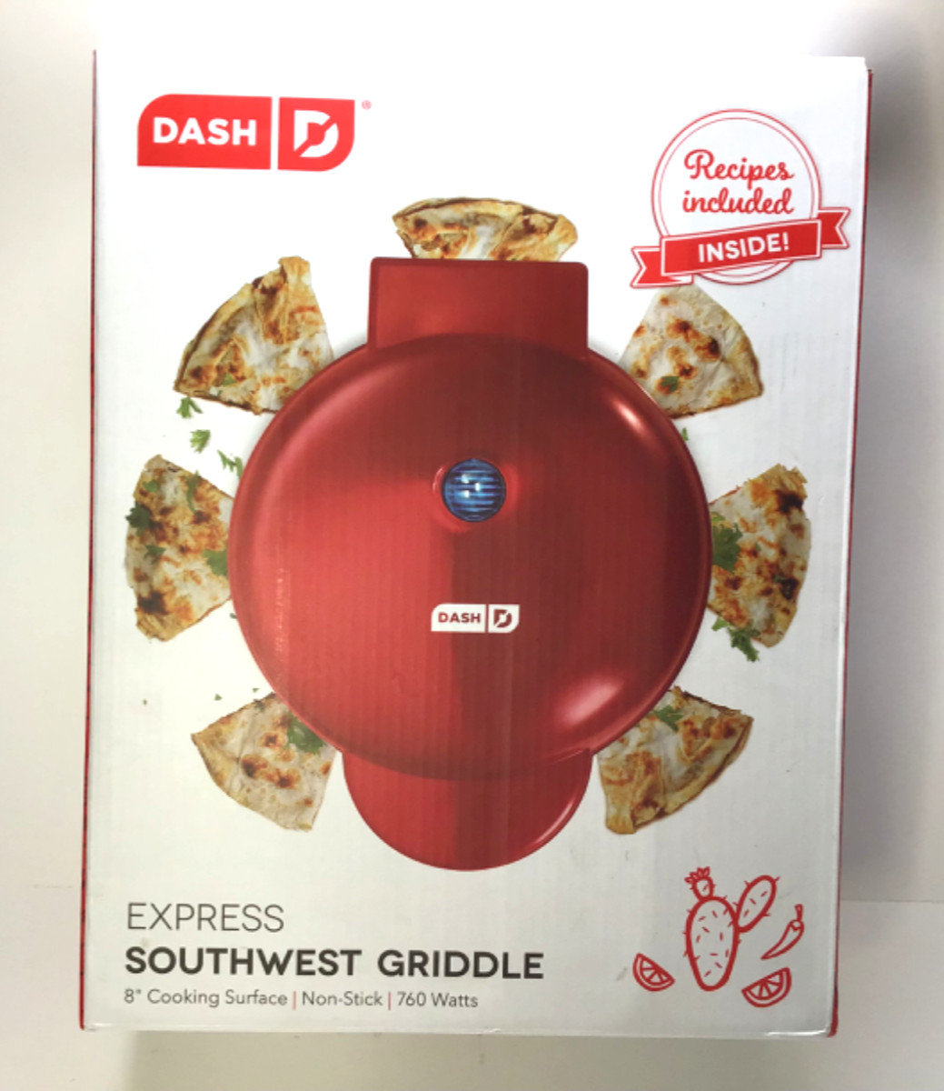 DASH #DMG8100V2RD EXPRESS SOUTHWEST GRIDDLE – 8″ COOKING SURFACE NON-STICK – NEW