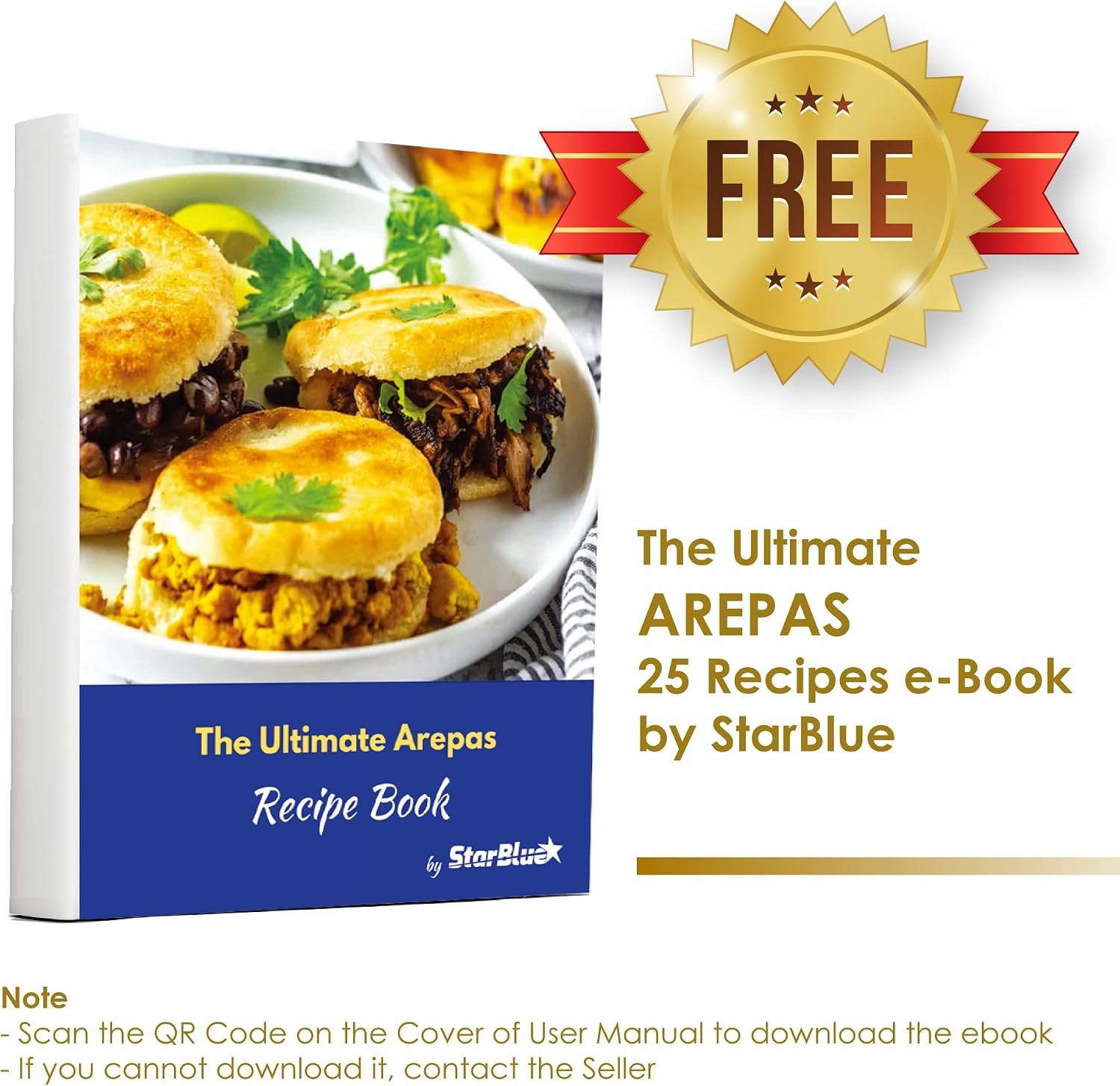 Electric Arepa Maker and Mini Pancake Maker by with FREE Arepa Recipes eBook –