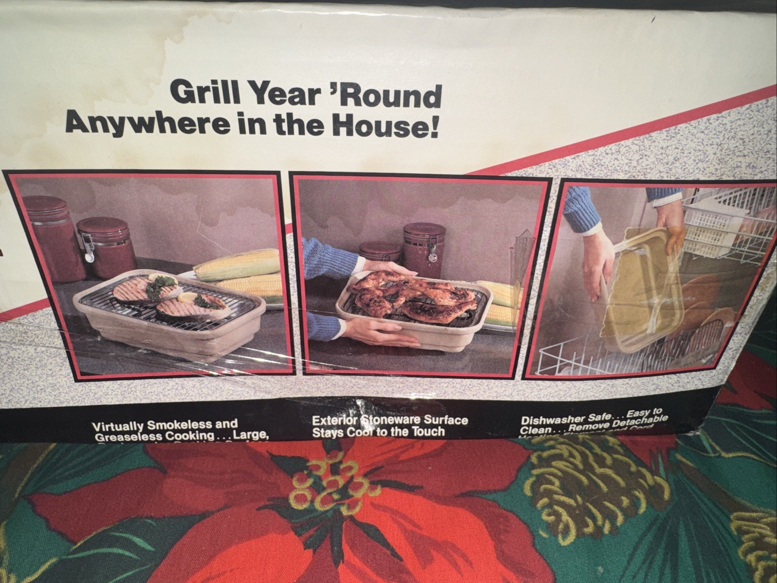 Contempra Electric Indoor Grill Ette Model MMG-10 New Open Box Vintage NOS USA