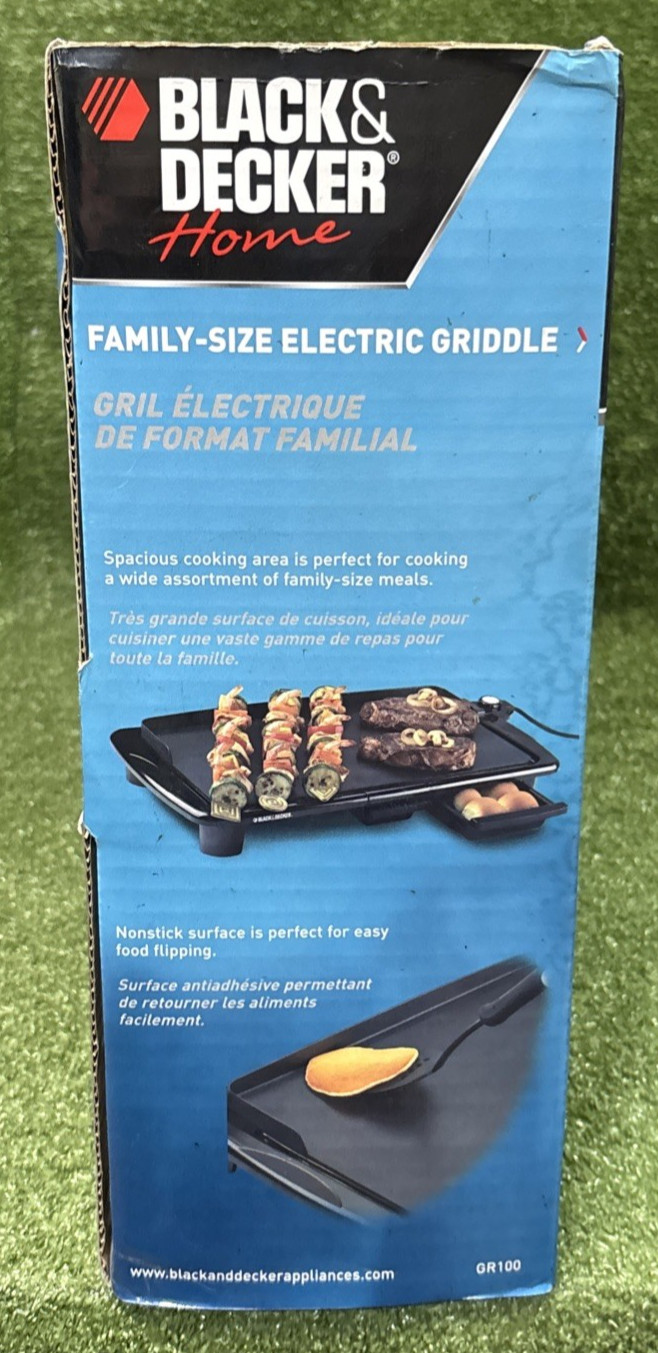 Black & Decker Family Size Electric Griddle Non-Stick GR100