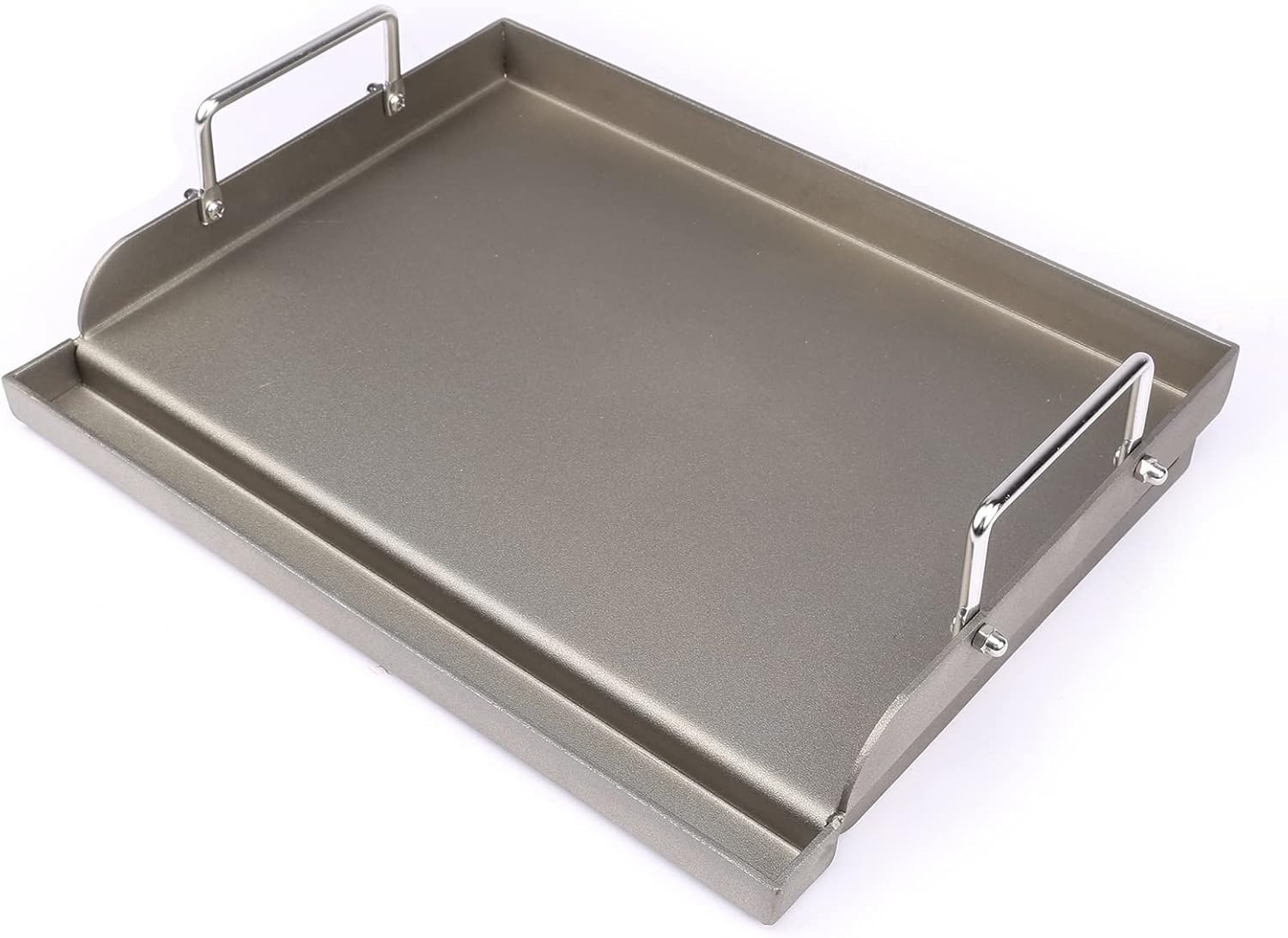 17×13″ Nonstick Cast Iron Griddle Fit Gas Grill, Flat Top Plate