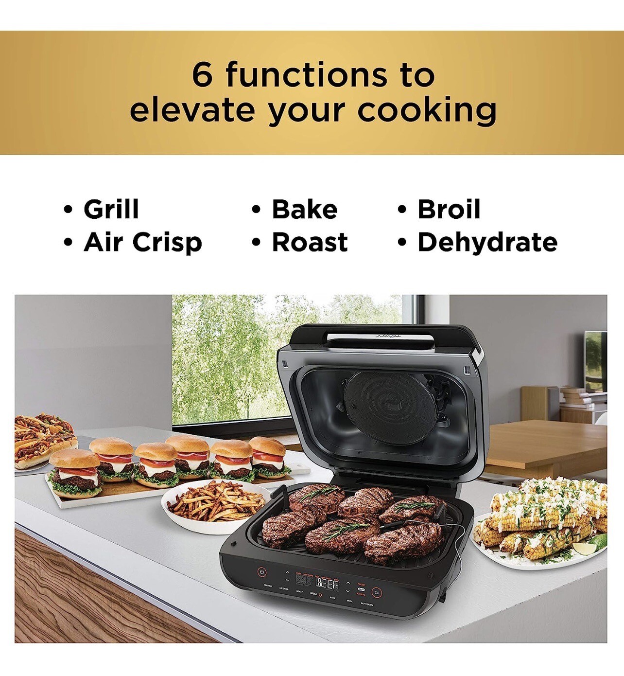 Ninja Foodi FG551 Smart XL Indoor Grill – Black