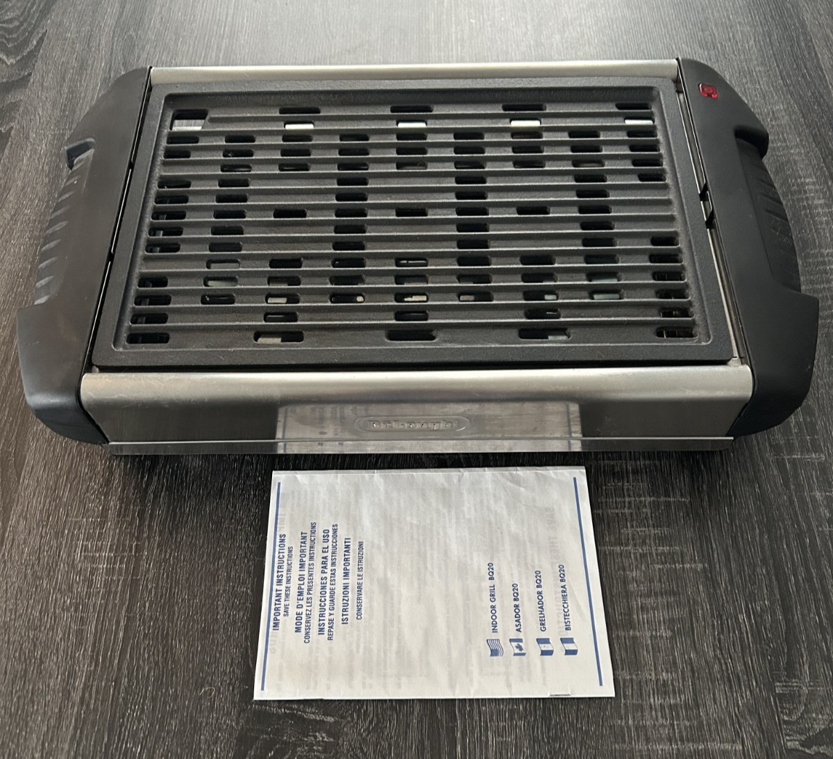 Delonghi Indoor Grill – Electric BQ-20 Camping, Man Cave, Home, Patio