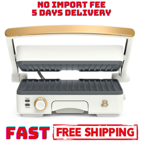 Beautiful 2-in-1 Panini Press & Grill, White Icing by Drew Barrymore SUMMER SALE