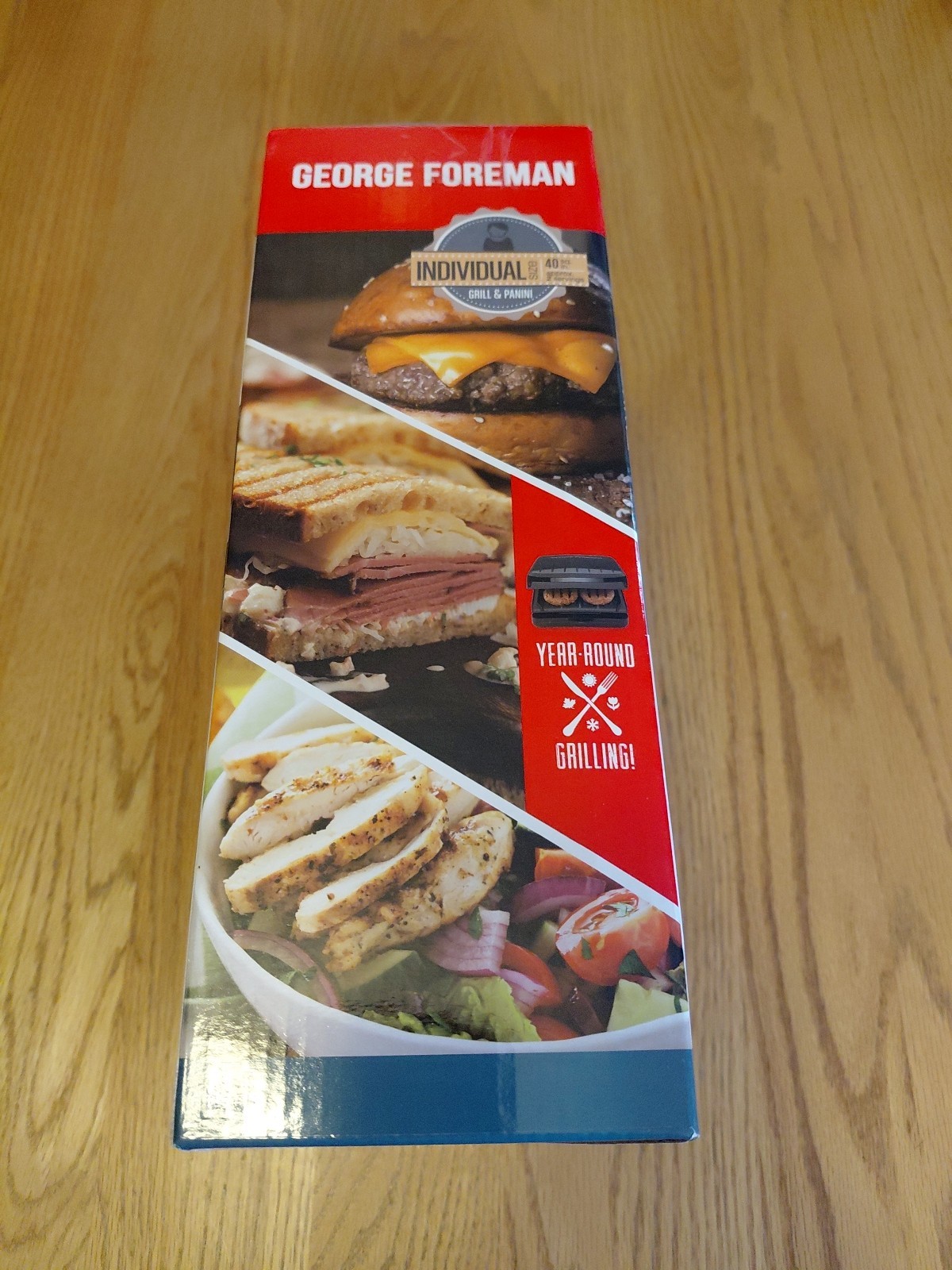 George Foreman Electric Indoor Grill and Panini Press Individual Size.