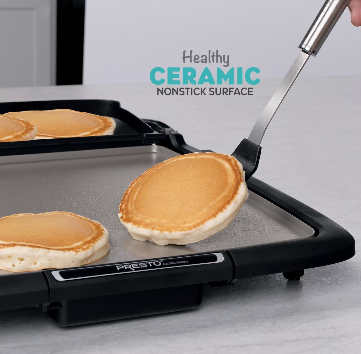 [SALE] Presto Ceramic Nonstick Electric Griddle Warmer Plus Multifunction Tray