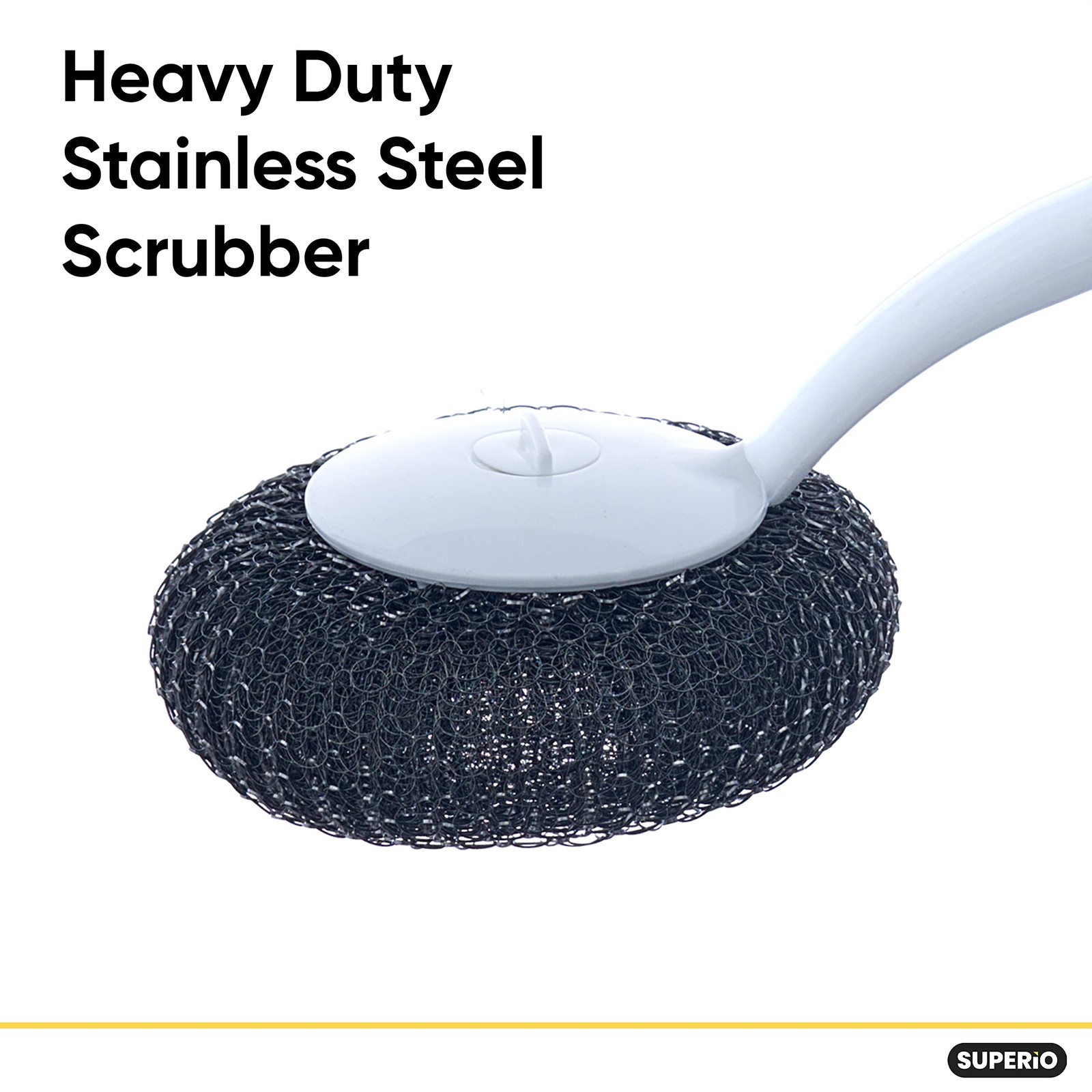 BBQ Grill Brush Bristle Free Stainless Steel Scrubber Blue Scourer,