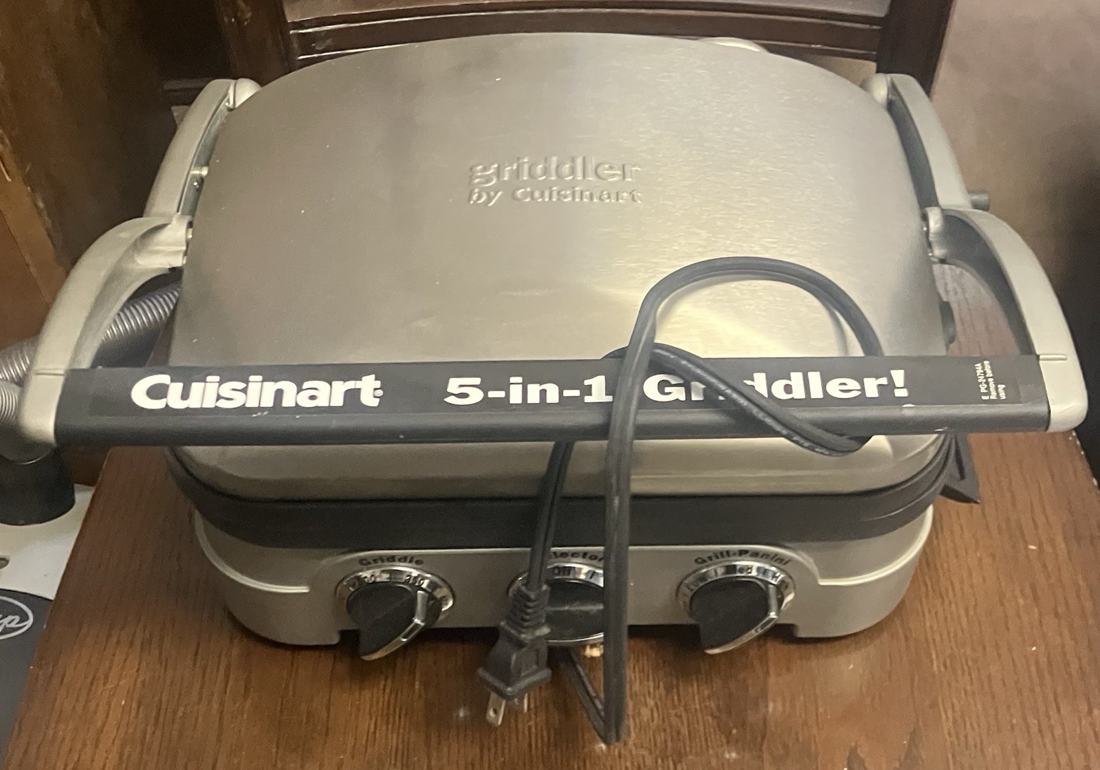 Cuisinart 5-in-1 Griddler Grill Panini Press Stainless Steel ~ MINT !!