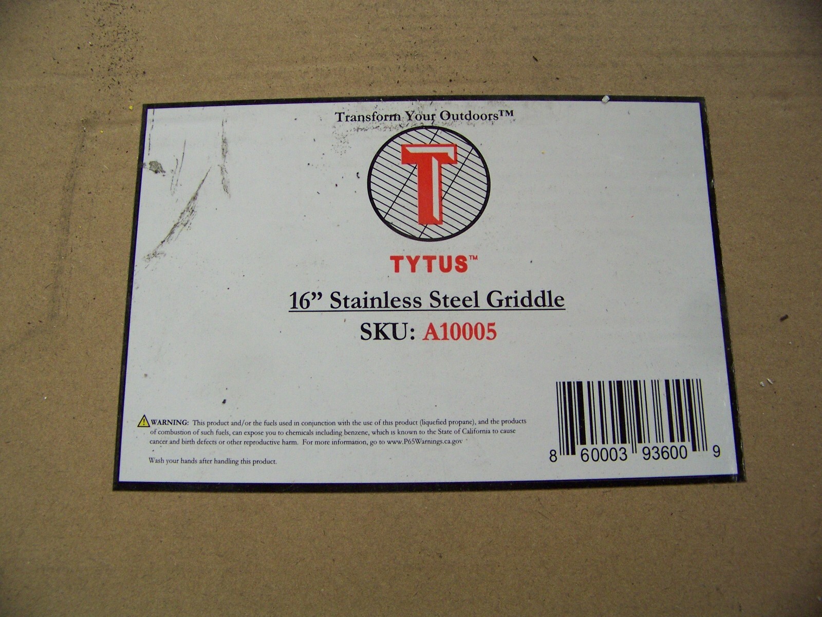 Tytus 16″ Stainless Steel Griddle A10005 New