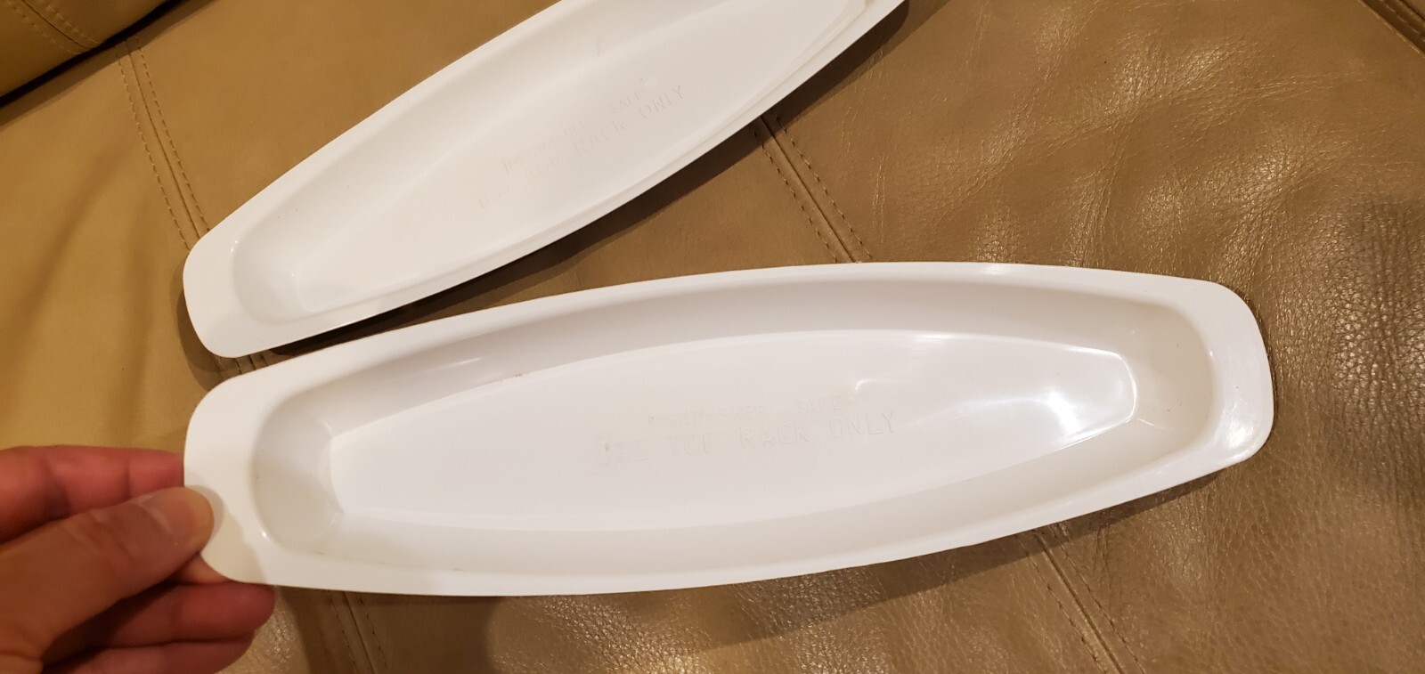 Lot of 2 GEORGE FOREMAN GRILL 12 1/2″ White Drip Tray Grease Catcher 12.5″