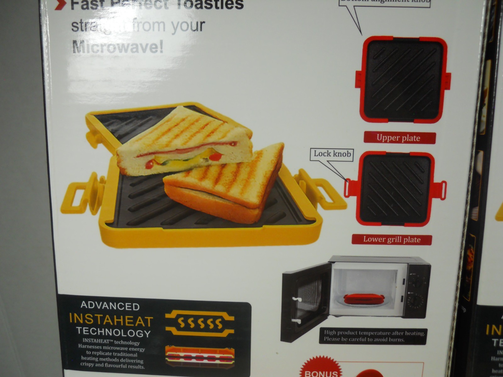 lot 2 never used Milex Insta Micro Toaster Microwave Toastie Maker blue and red