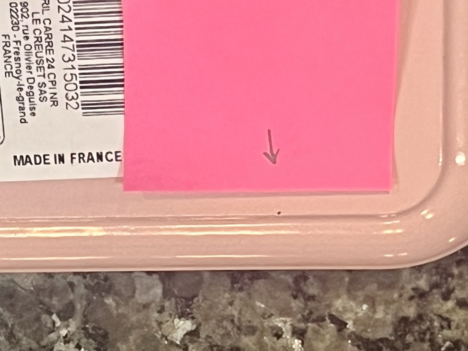 NEW Le Creuset Enameled Cast Iron Skinny Square Grill Pan 9-1/2″ Chiffon Pink