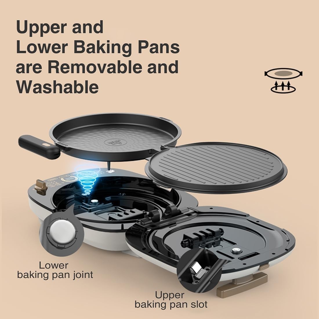 Electric Baking Pan LR-D3027S Removable Electric Griddle for BBQ Bakery Steak