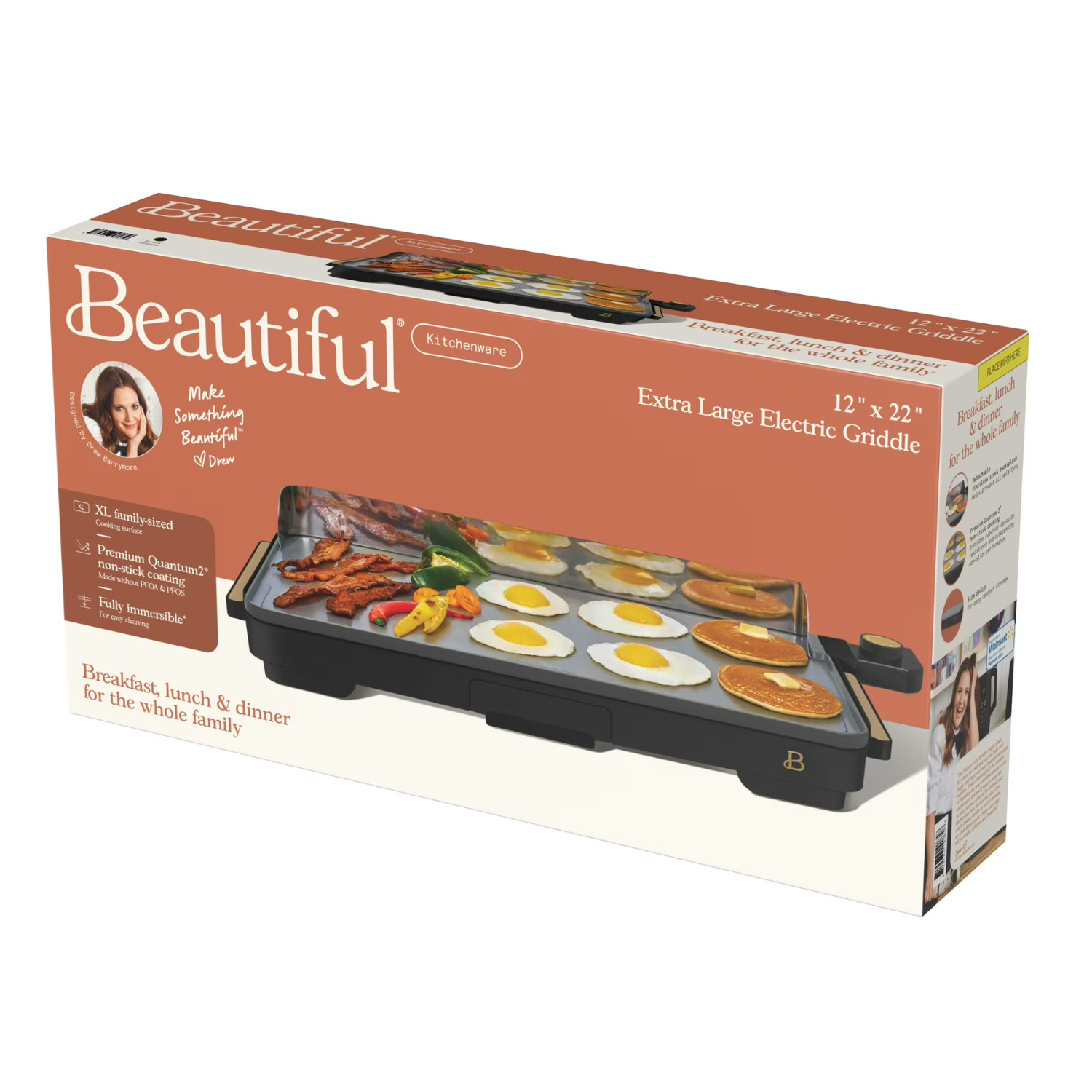 Beautiful Griddle 12×22 with backsplash White Icing by Drew Barrymore