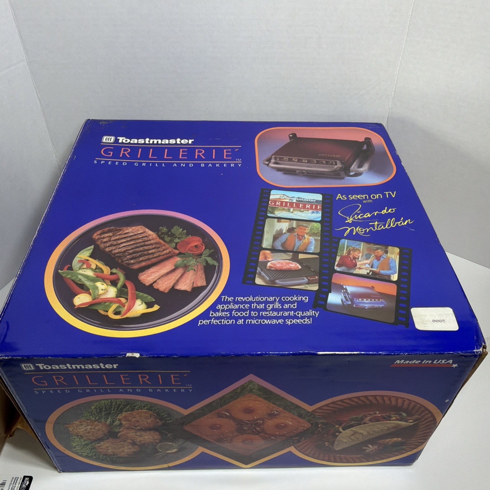 Toastmaster Grillerie Indoor Electric Speed Grill Bakery Red Brown WITH BOX