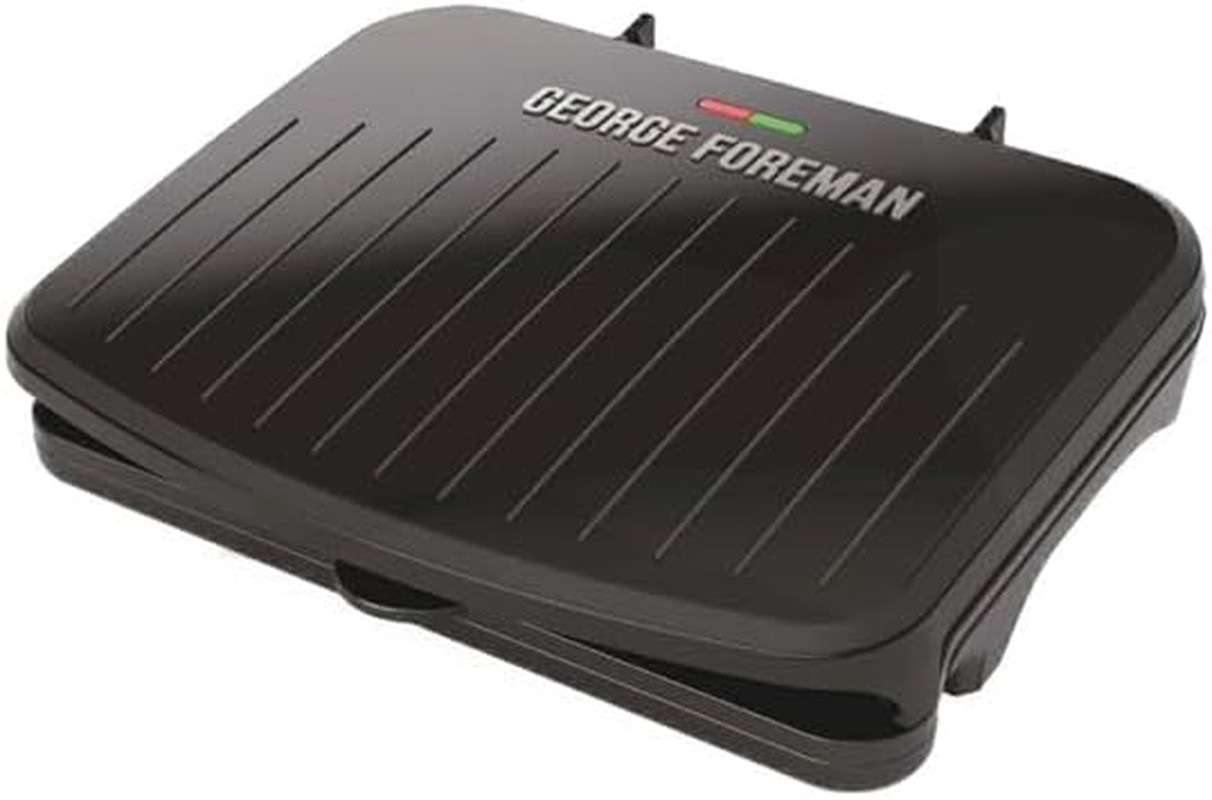 Family-Size Grill & Panini Press, Nonstick Ceramic Coating, Fat-Removing Slope,