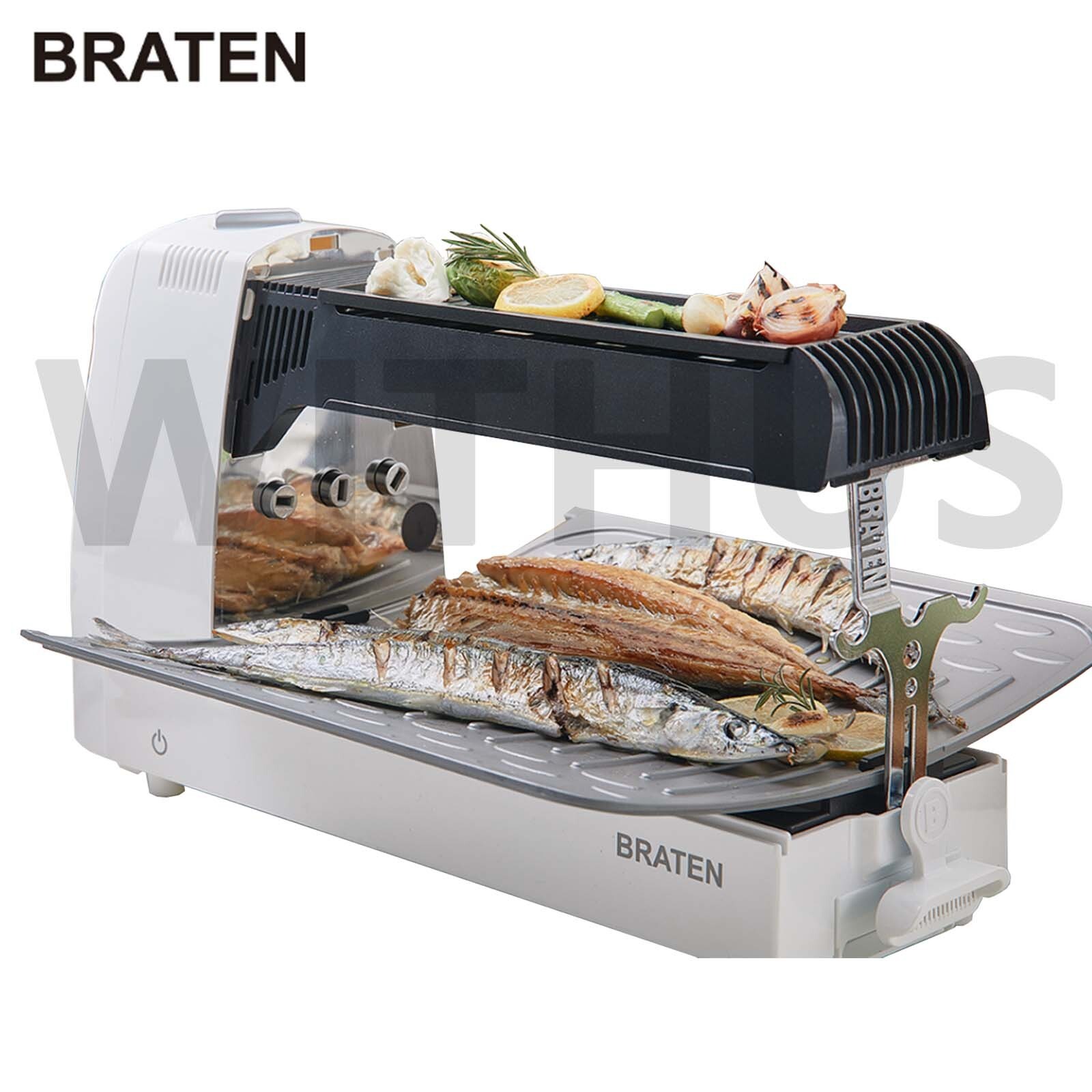 BRATEN Carpe Gusto Smokeless Grill FTBRCG for Korean BBQ, Steak, Fish & Skewers