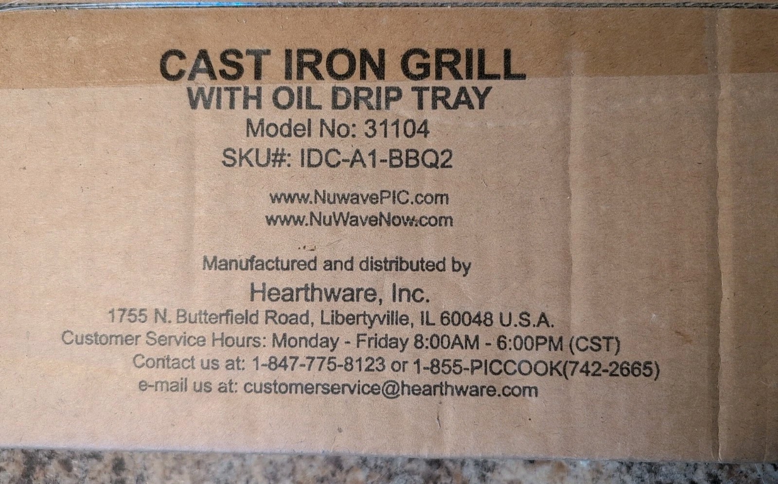 NuWave Precision Induction Cast Iron Grill with Oil Drip Tray Model 31104