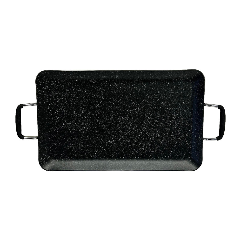 19” x 11-1/2” Heavy Gauge Aluminum Non-Stick Double Griddle Cooking Pan Cook