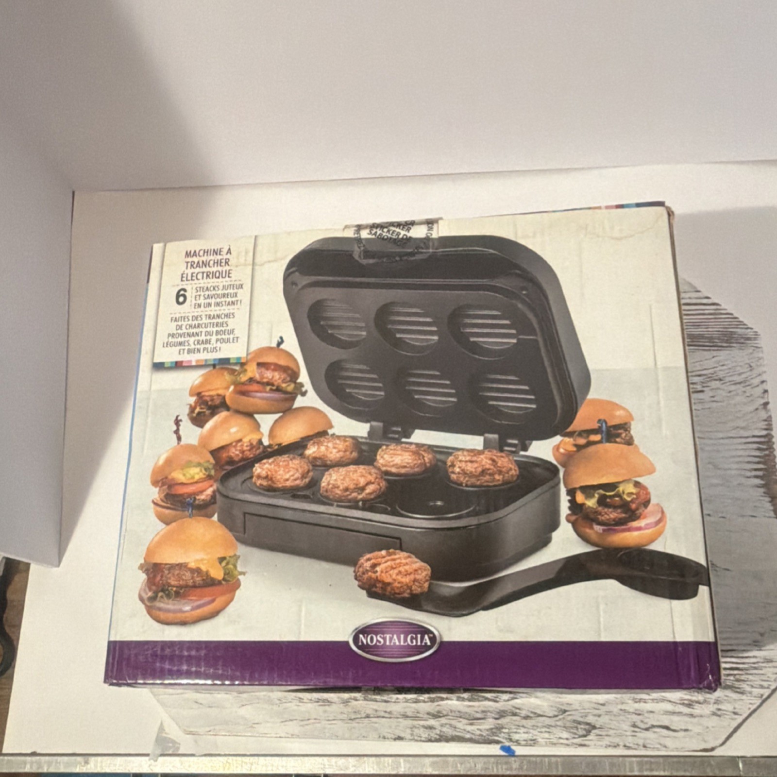 Nostalgia SLM60BK Indoor Electric Grill Non-Stick Drip Tray 700W Black