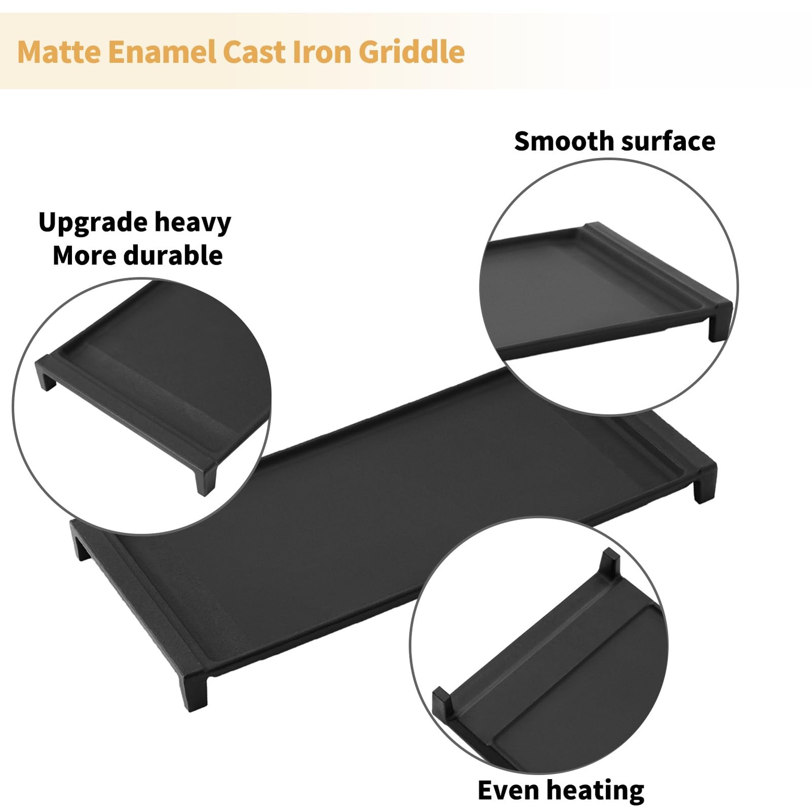 Upgraded WB31X24738 Cast Iron Griddle Replacement for GE Stove Parts WB31X249…