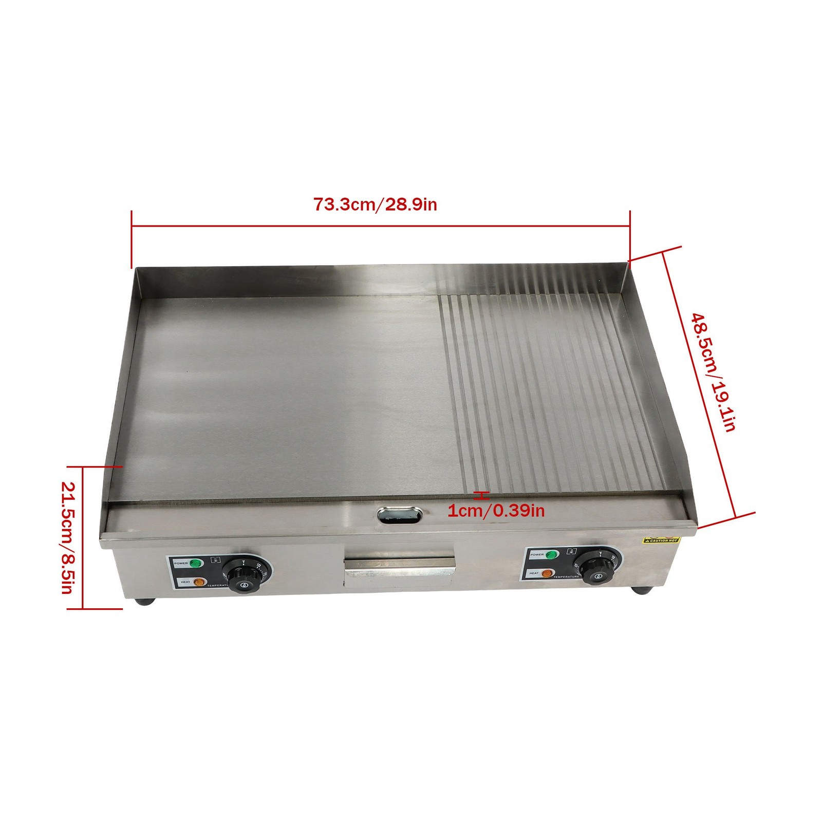 Powerful 3000W Countertop Electric Griddle 30″ Cooking Surface 122℉-572℉