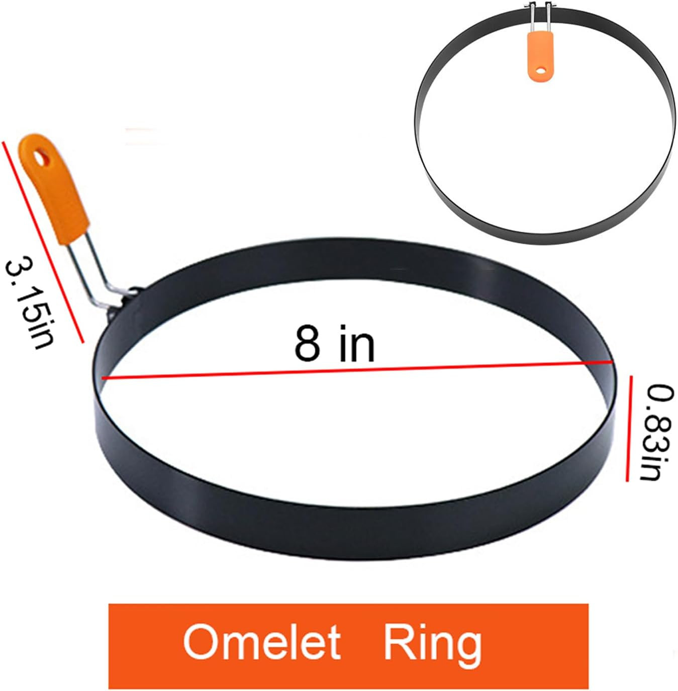 Large 2 Packs 8″ Omelette Ring for Griddle,Stainless Steel 8 Inch Griddle Omelet