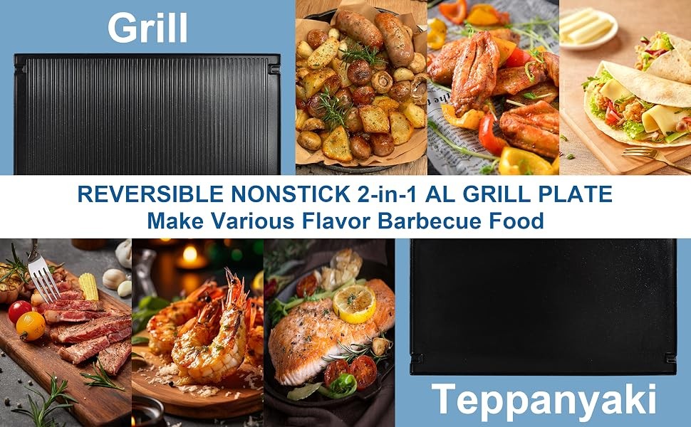 TAMARIT Raclette Table Grill for 8, Electric 1300W | Raclette grill, 8 cheese