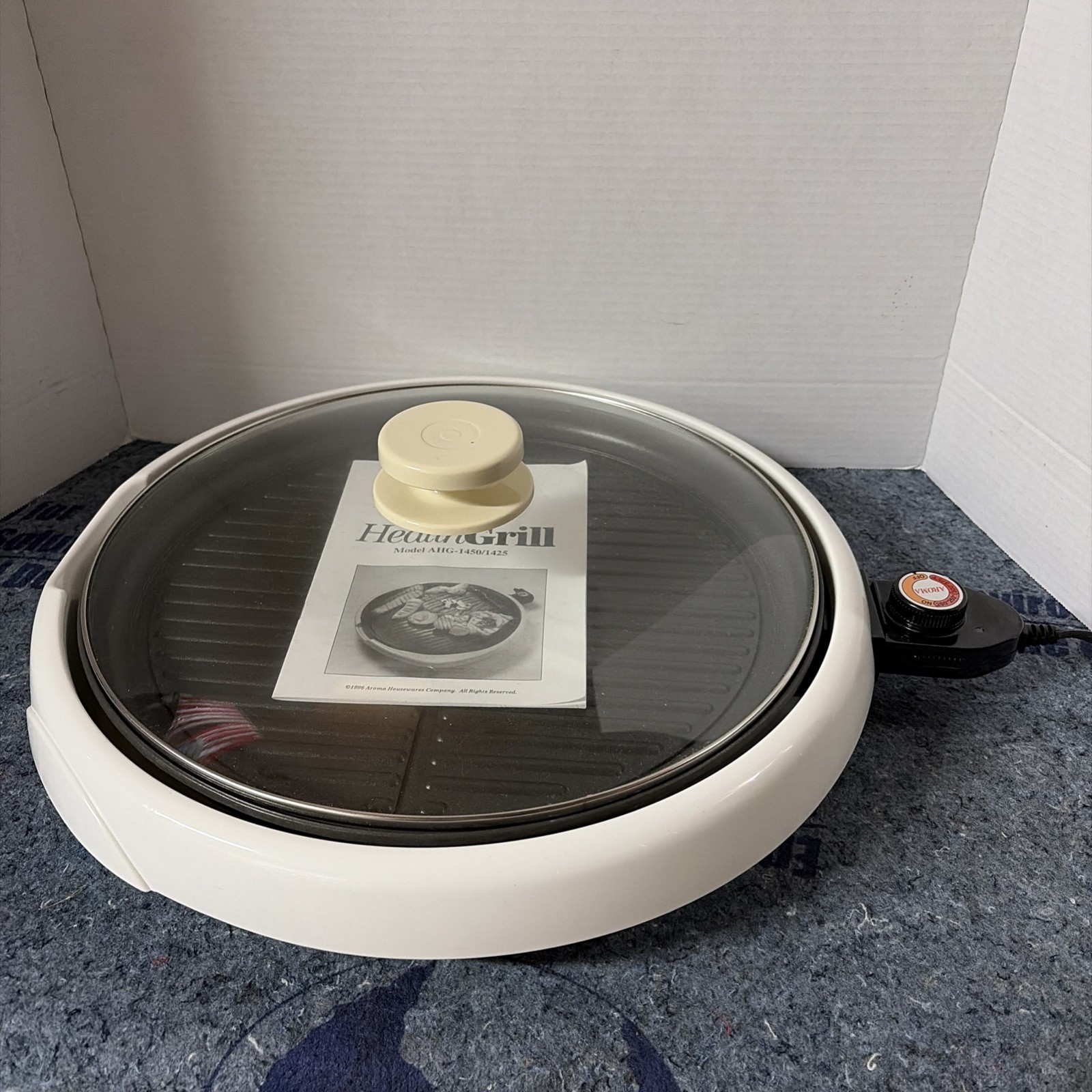 Aroma Prestige 14” Electric Health Grill Cool Touch AHG-1435. Works Great XC