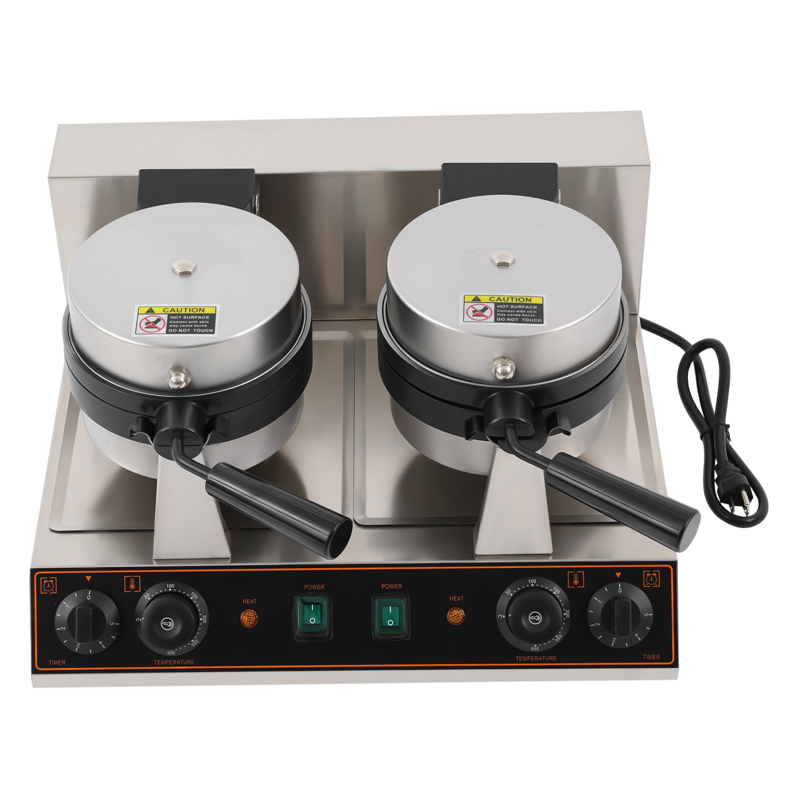 Commercial Dual Panini Press Sandwich Maker Grill Electric Burger Toaster 2.4KW