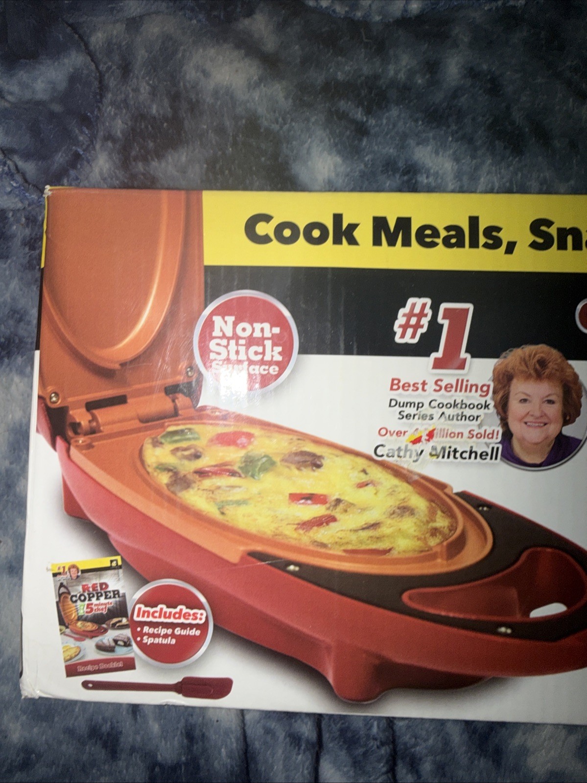 Copper Red 5 Minute Chef Electric Meal Omelet Maker Sealed In Box