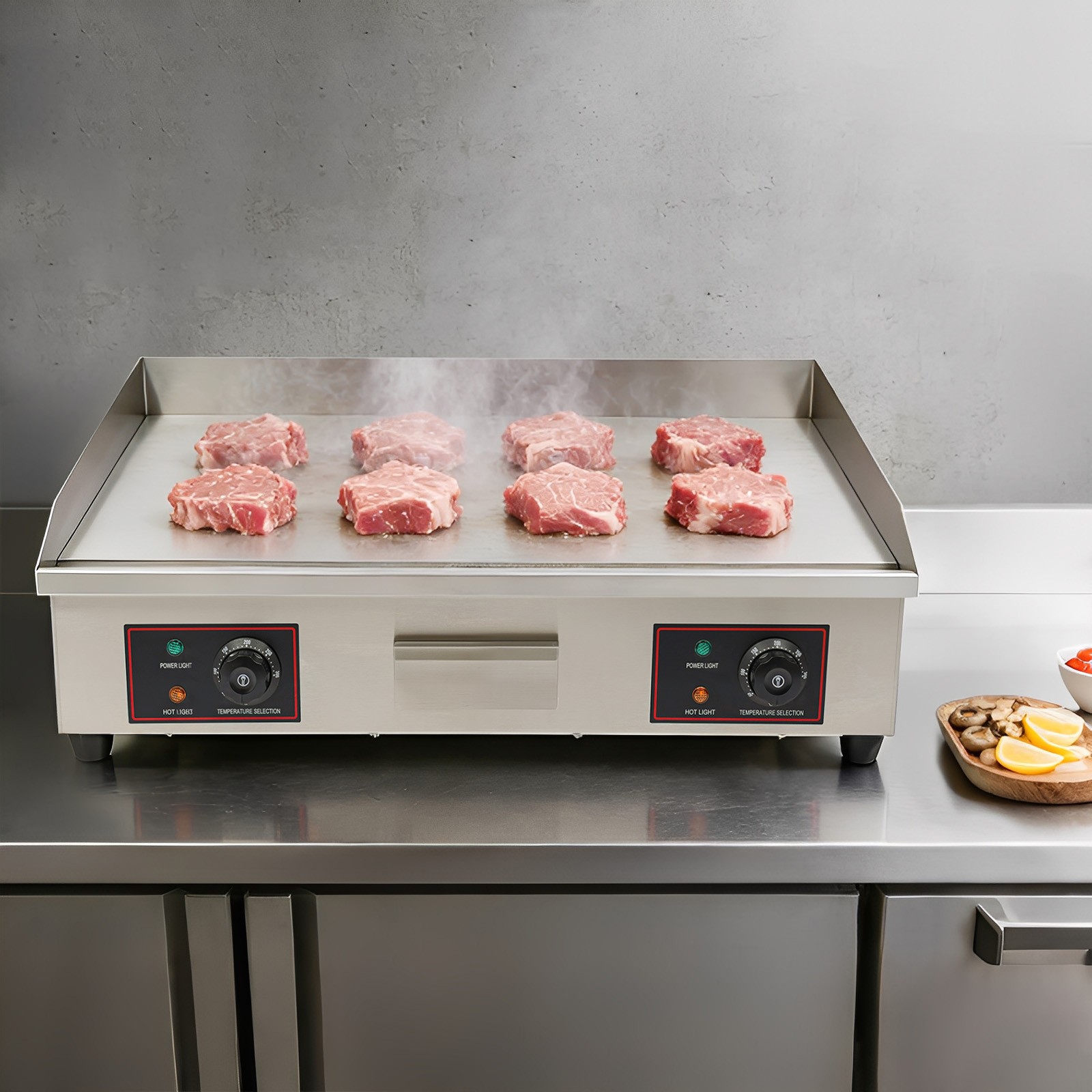 30?? 3000W Commercial Restaurant Grill BBQ Flat Top Electric Countertop Griddle