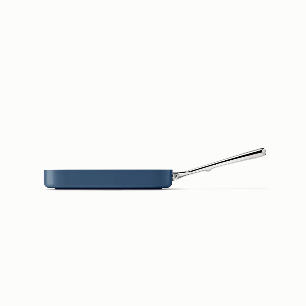 Caraway Home 11.02″ Nonstick Square Grill Fry Pan Navy: Silicone